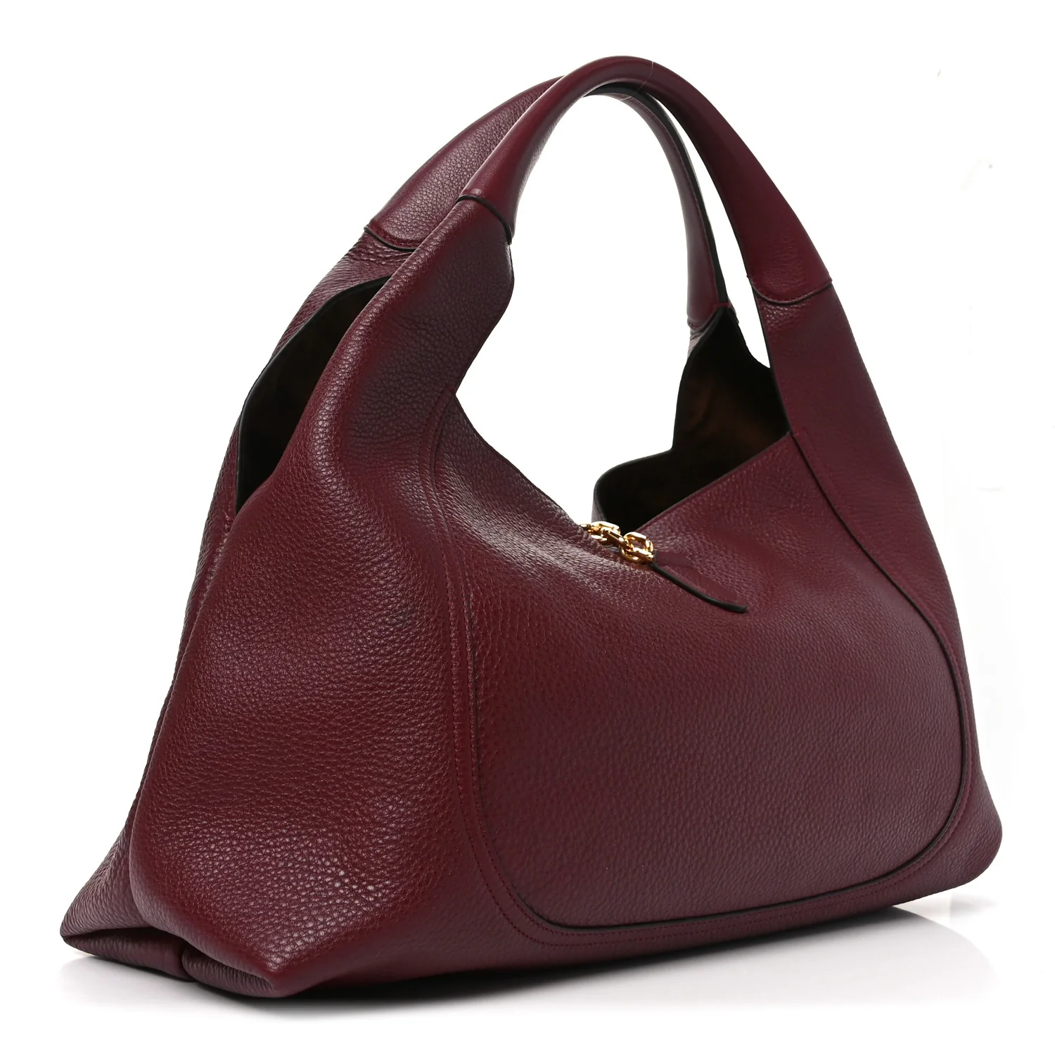 Grained Calfskin Softbit Maxi Shoulder Bag Rosso - Top Club