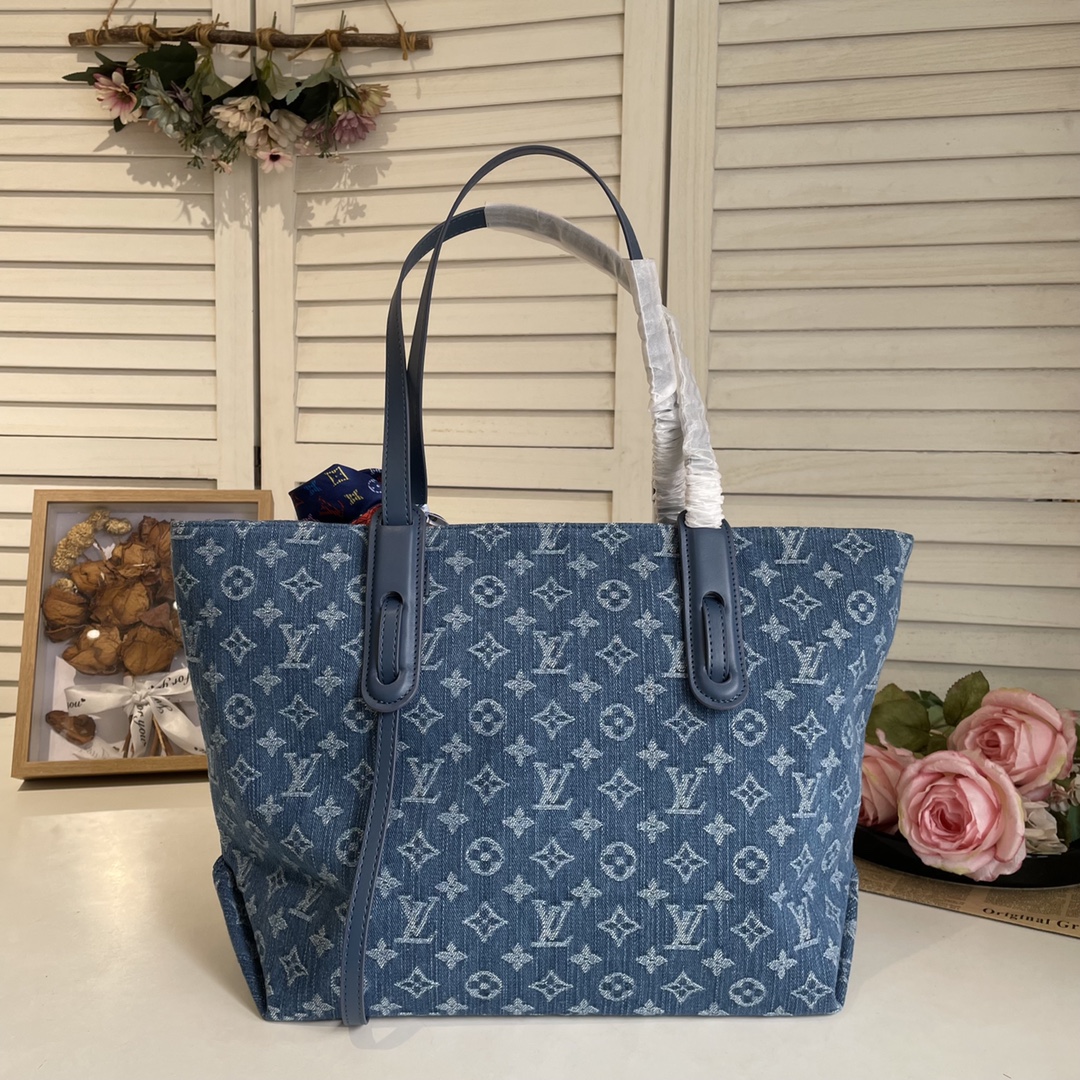Louis new arrival denim neverfull bag size: 46*28*15 cm - Top Club