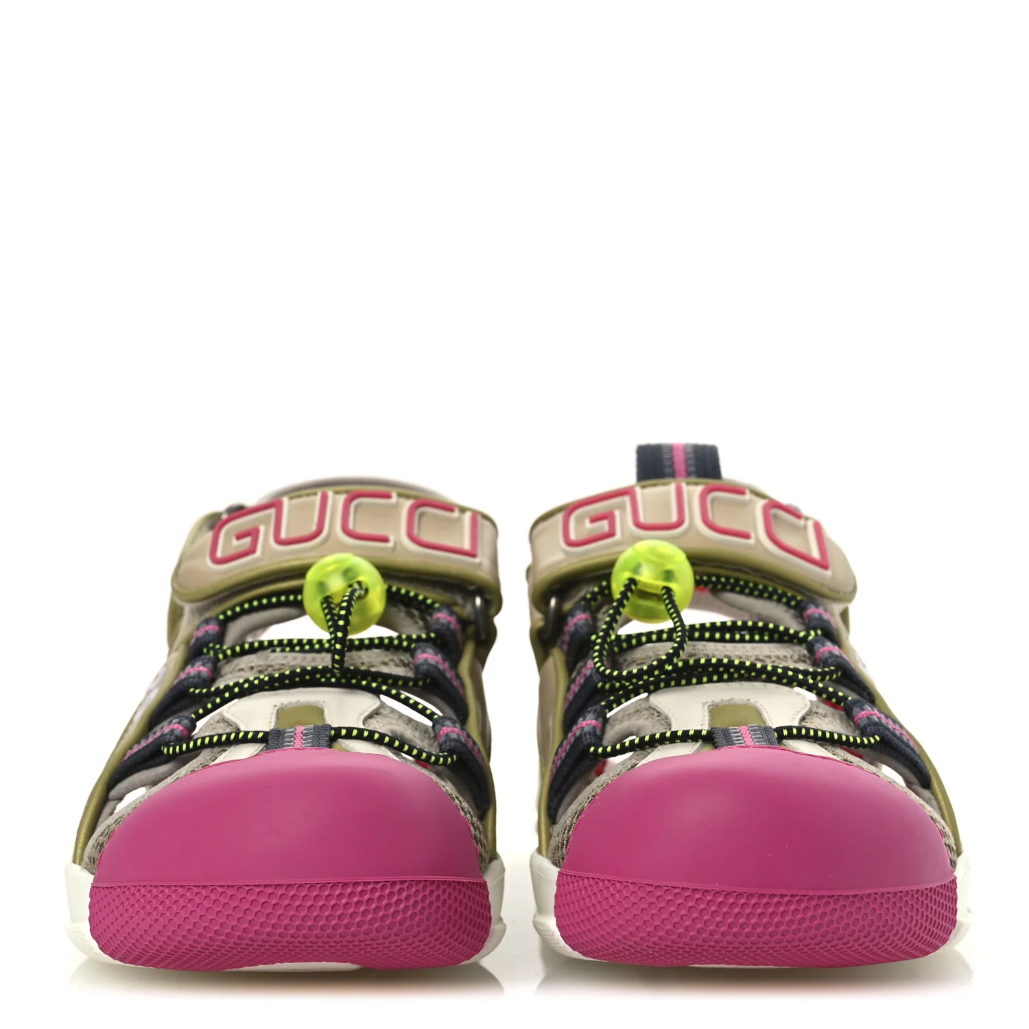 Mesh Fabric Tinsel Sport Sandals 36.5 Loess Sand Box Pink - Top Club