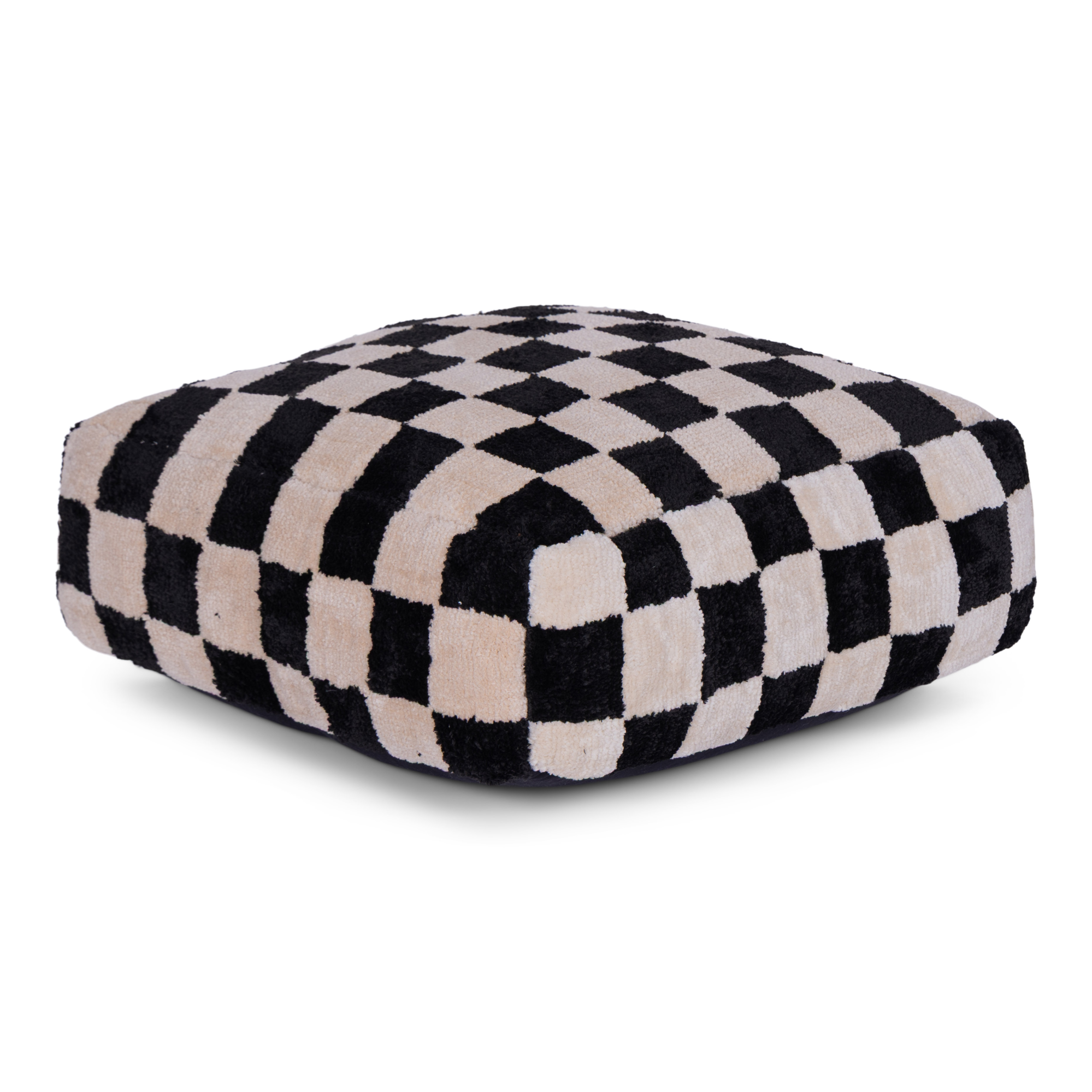 Poef Liam 20 cm black/white