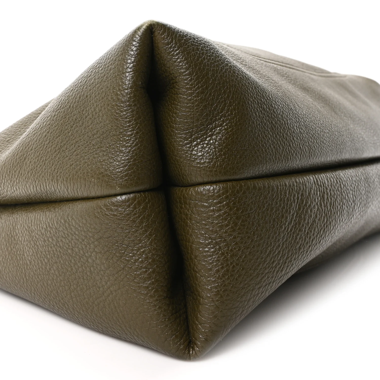 Grained Calfskin Softbit Maxi Shoulder Bag Forest Green - Top Club