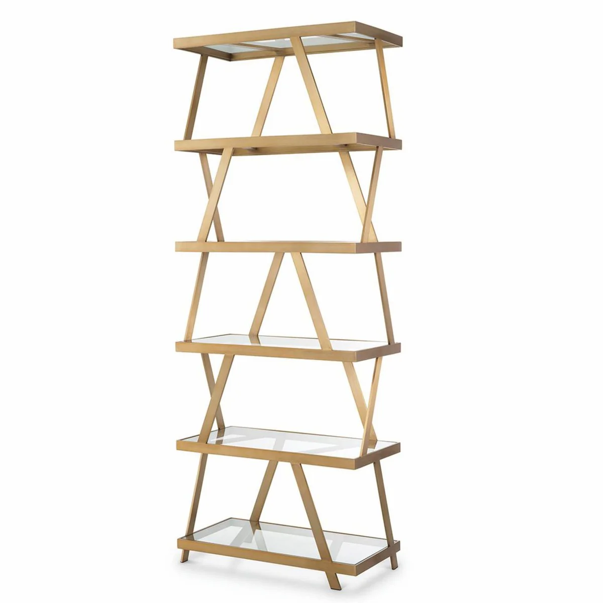 Luxury shelf cabinet brass H. 209.5 cm - luxury hotel furniture