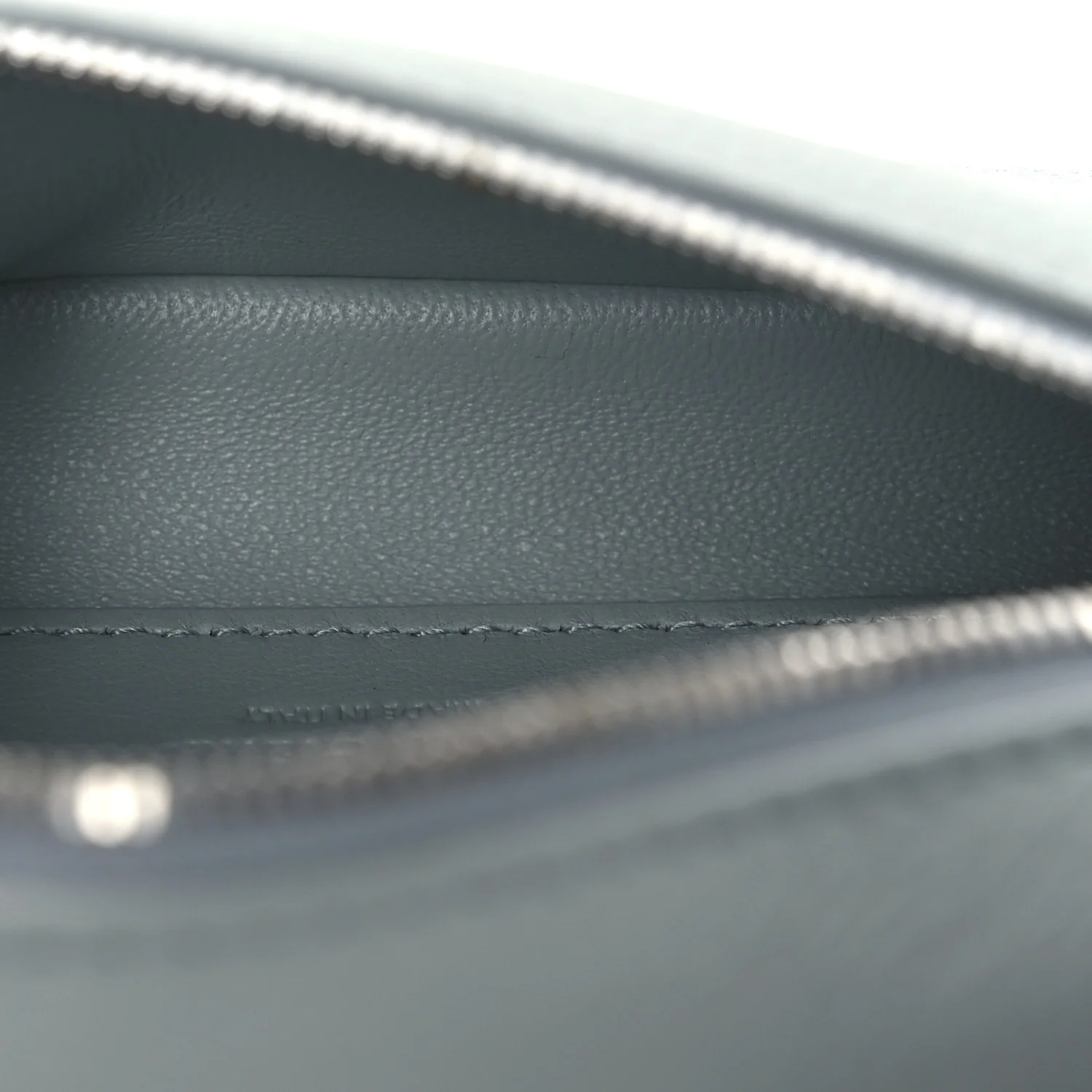 Grained Calfskin Extra Pocket Mini Pouch Minty Breeze - Top Club