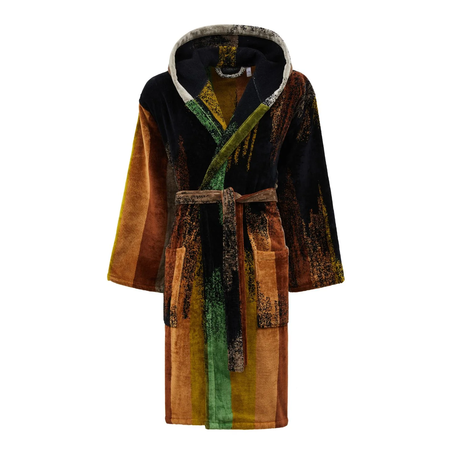 Accappatoio Con Cappuccio In Spugna Jamaica Xxl Nero Carrara