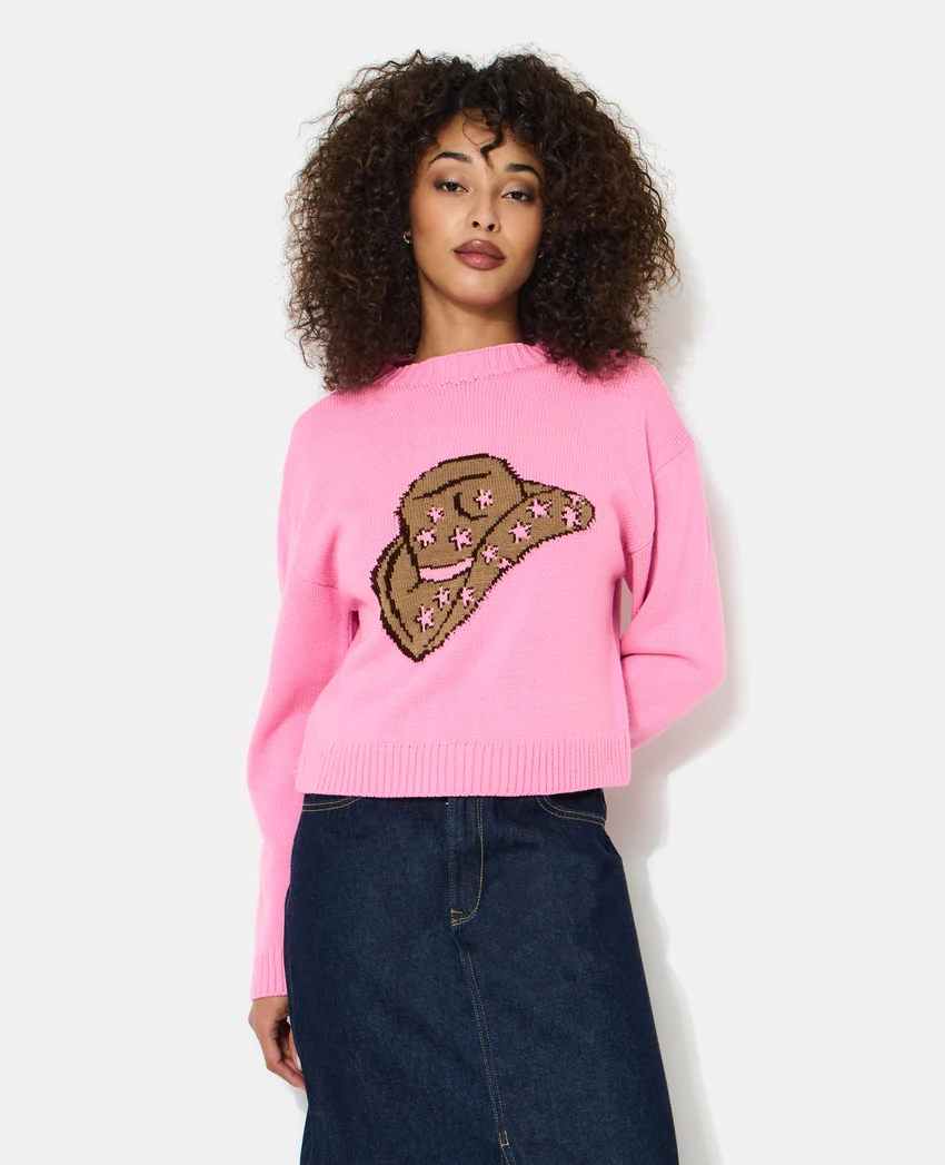 Pimkie Pull col rond avec chapeau de cowboy