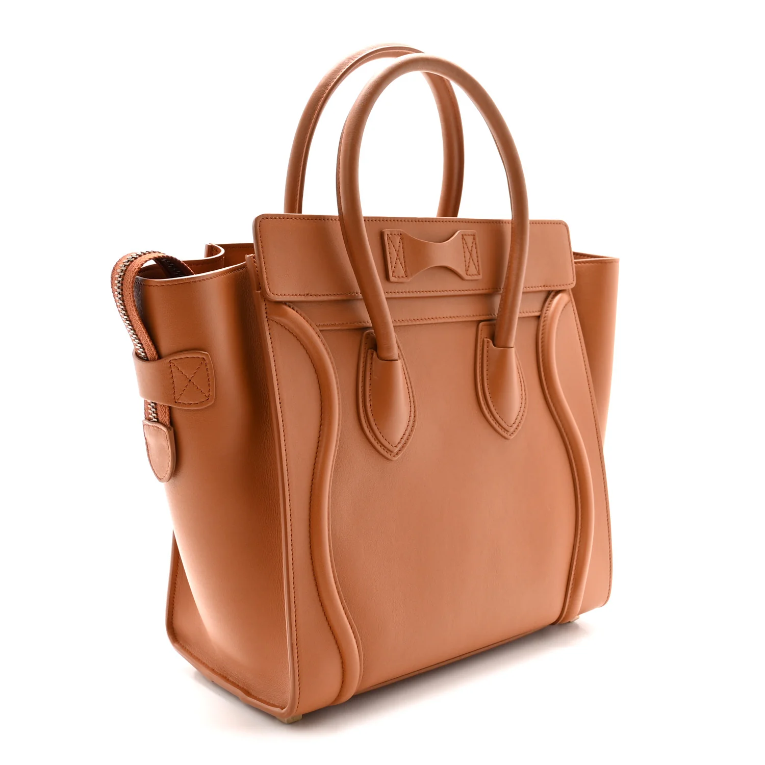 Smooth Calfskin Micro Luggage Light Copper - Top Club