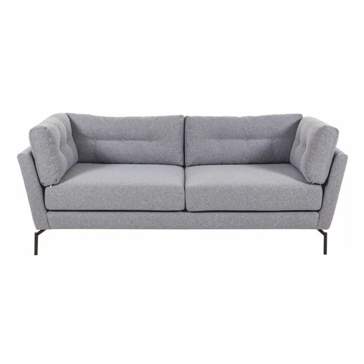 Luxury living room sofa gray / black 220 cm - living room furniture