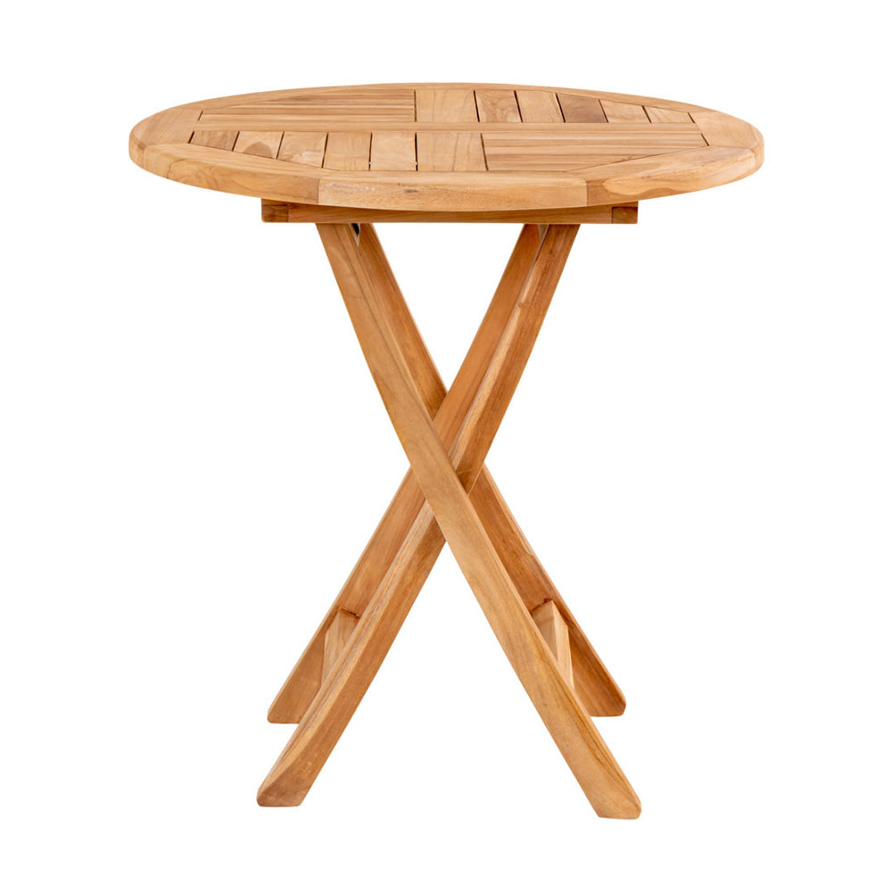 Inklapbare ronde houten tuintafel Jane Naturel