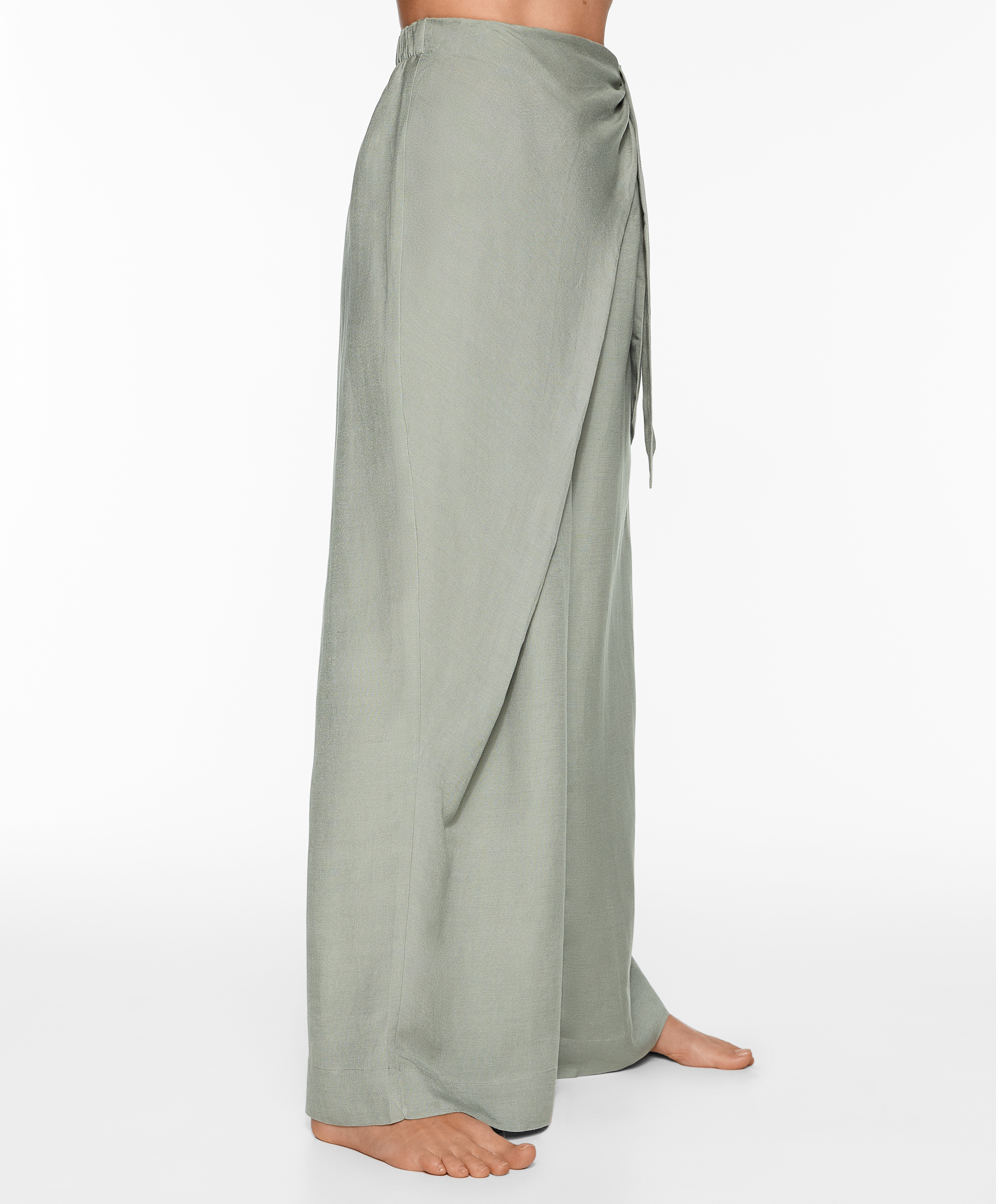 OYSHO Wrap trousers with linen