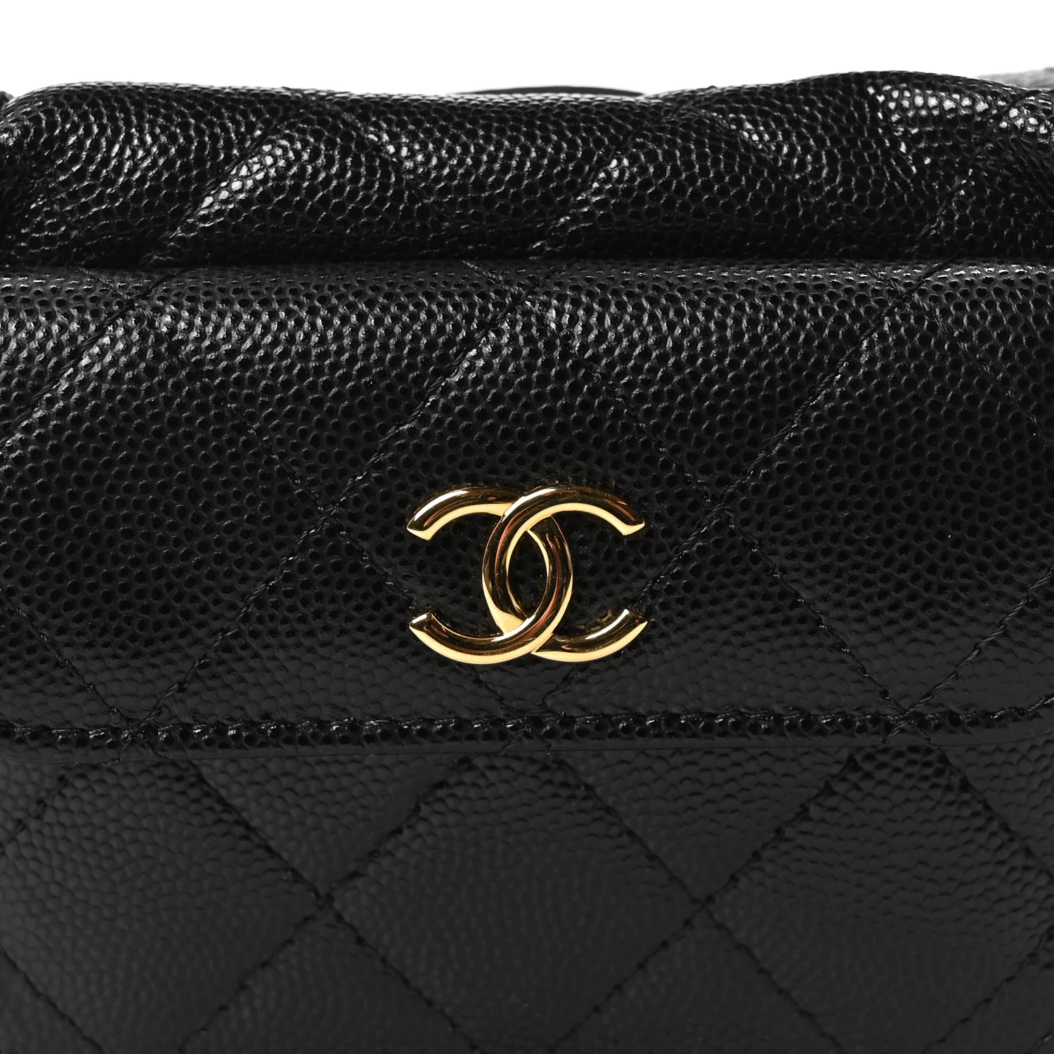 Caviar Quilted Polly Pocket Pouch Hobo Black - Top Club
