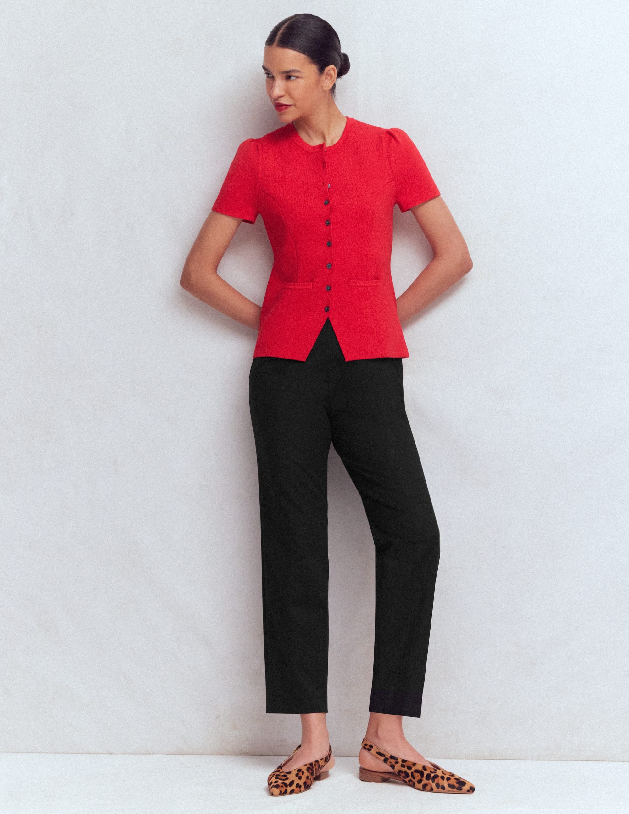 Zigarettenhose-Schwarz