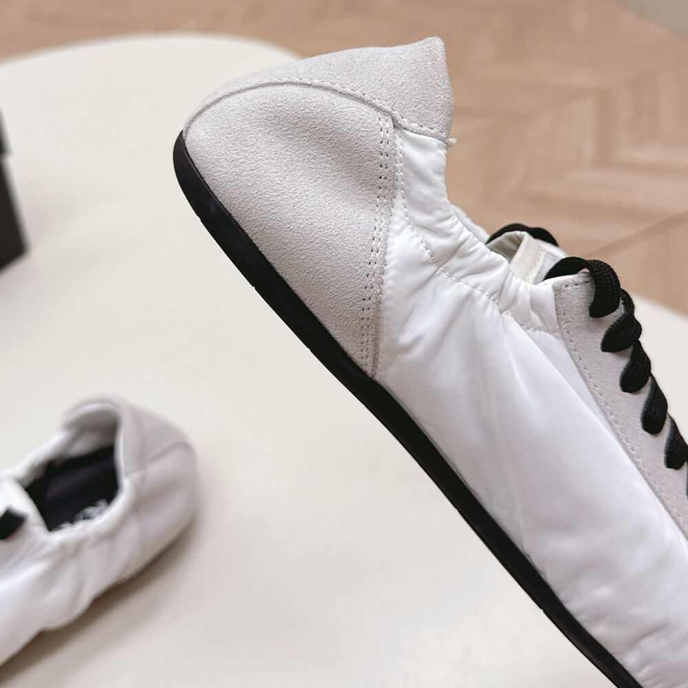 PRADA Collapse Re-Nylon and suede sneakers with metal toecap - Top Club