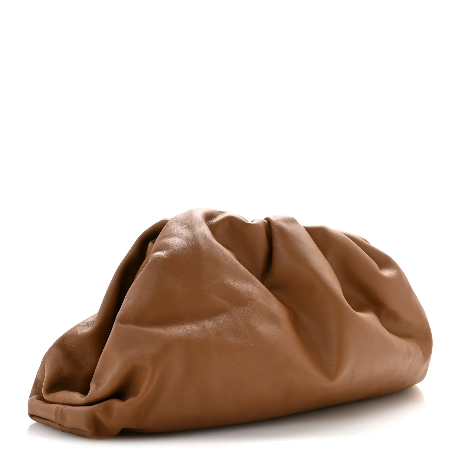 Smooth Butter Calf The Pouch Oversized Clutch Cammello - Top Club