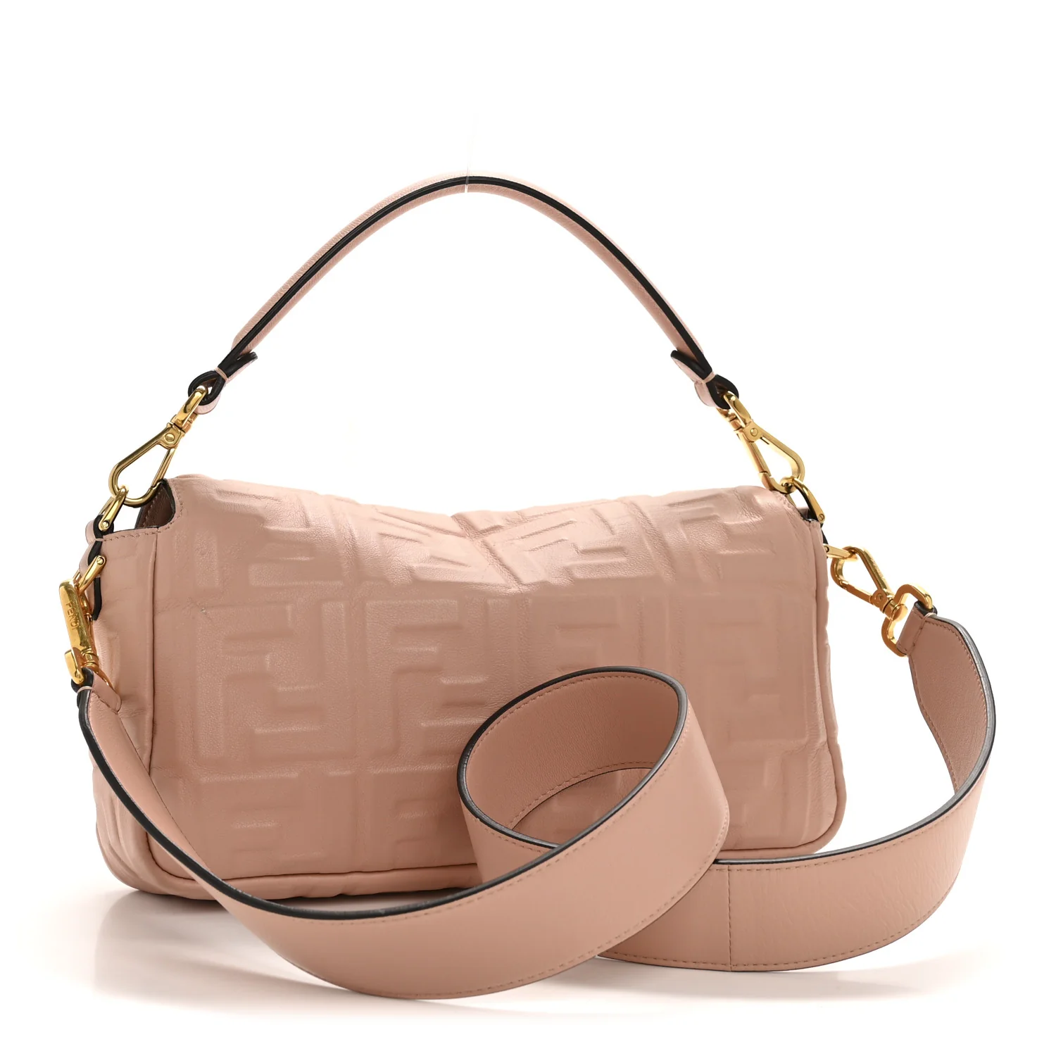 Nappa FF 1974 Embossed Baguette Rosa Bourbon - Top Club