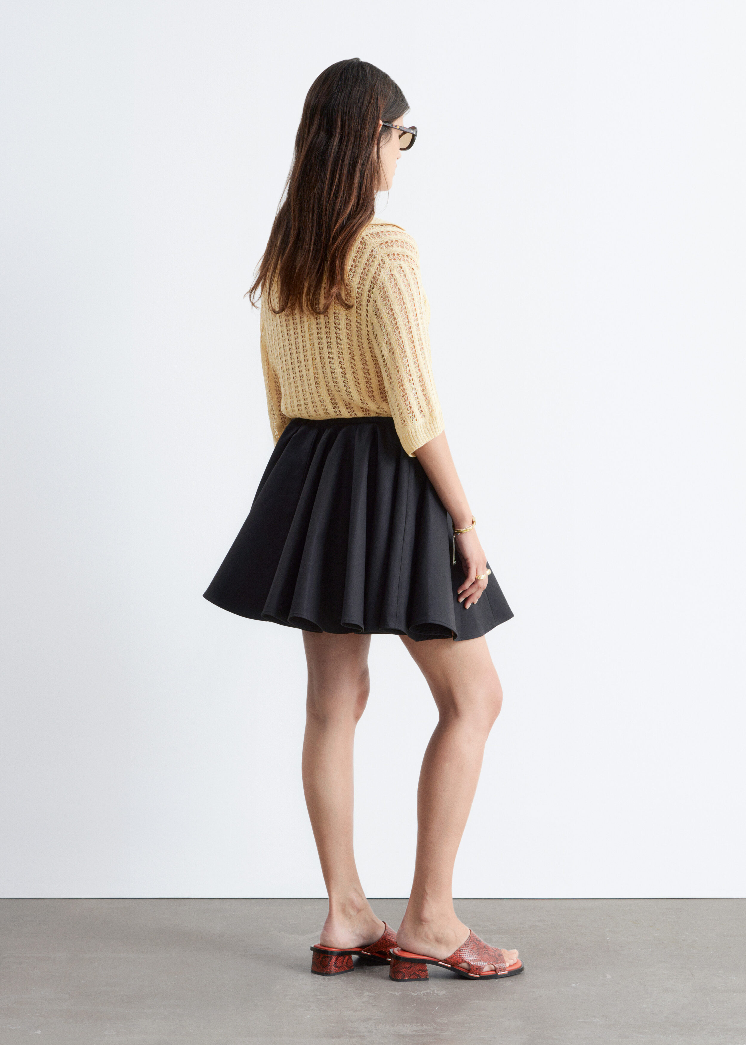 & Other Stories COTTON CIRCLE MINI SKIRT