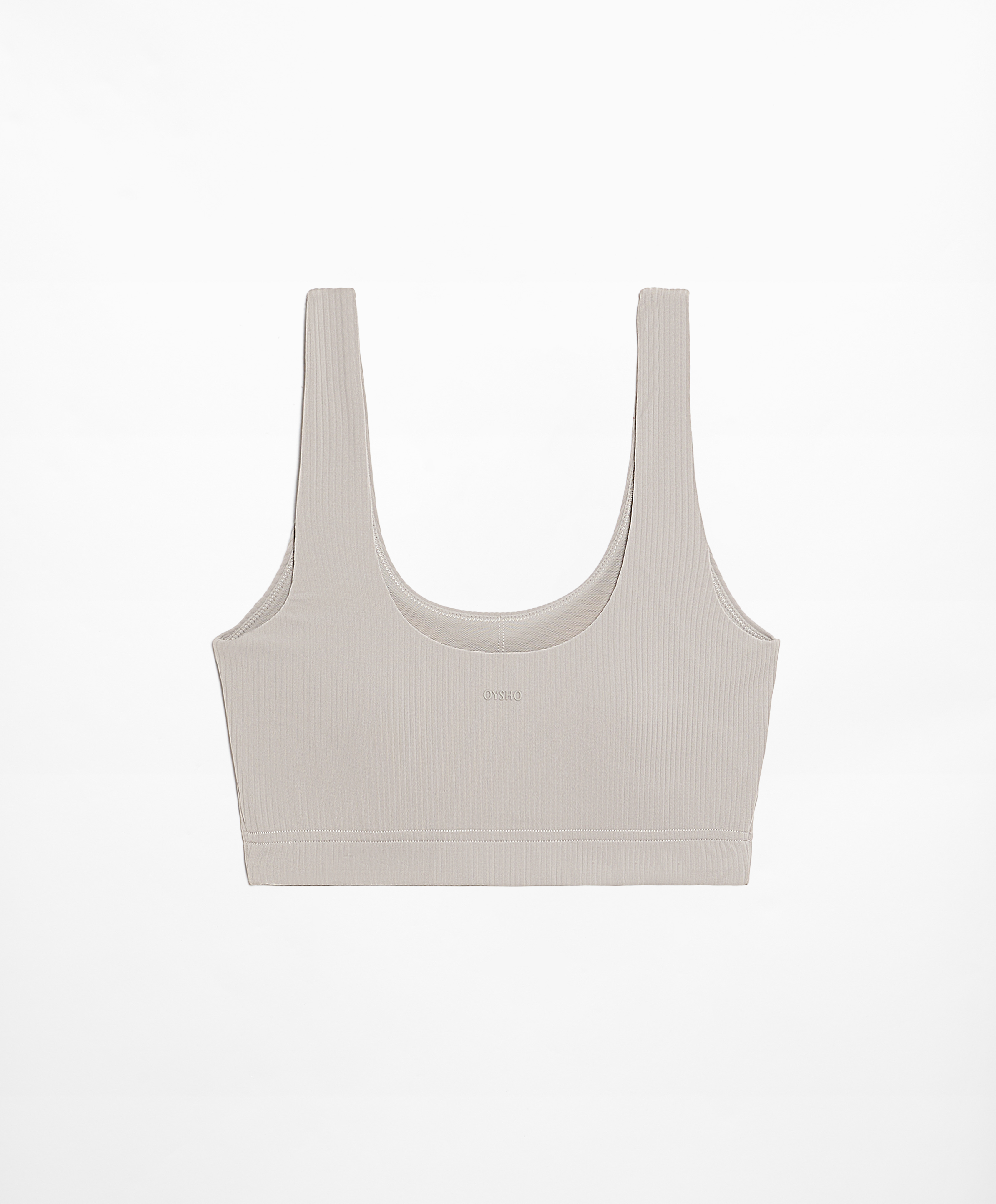 OYSHO Medium-support comfortlux rib sports bra with cups