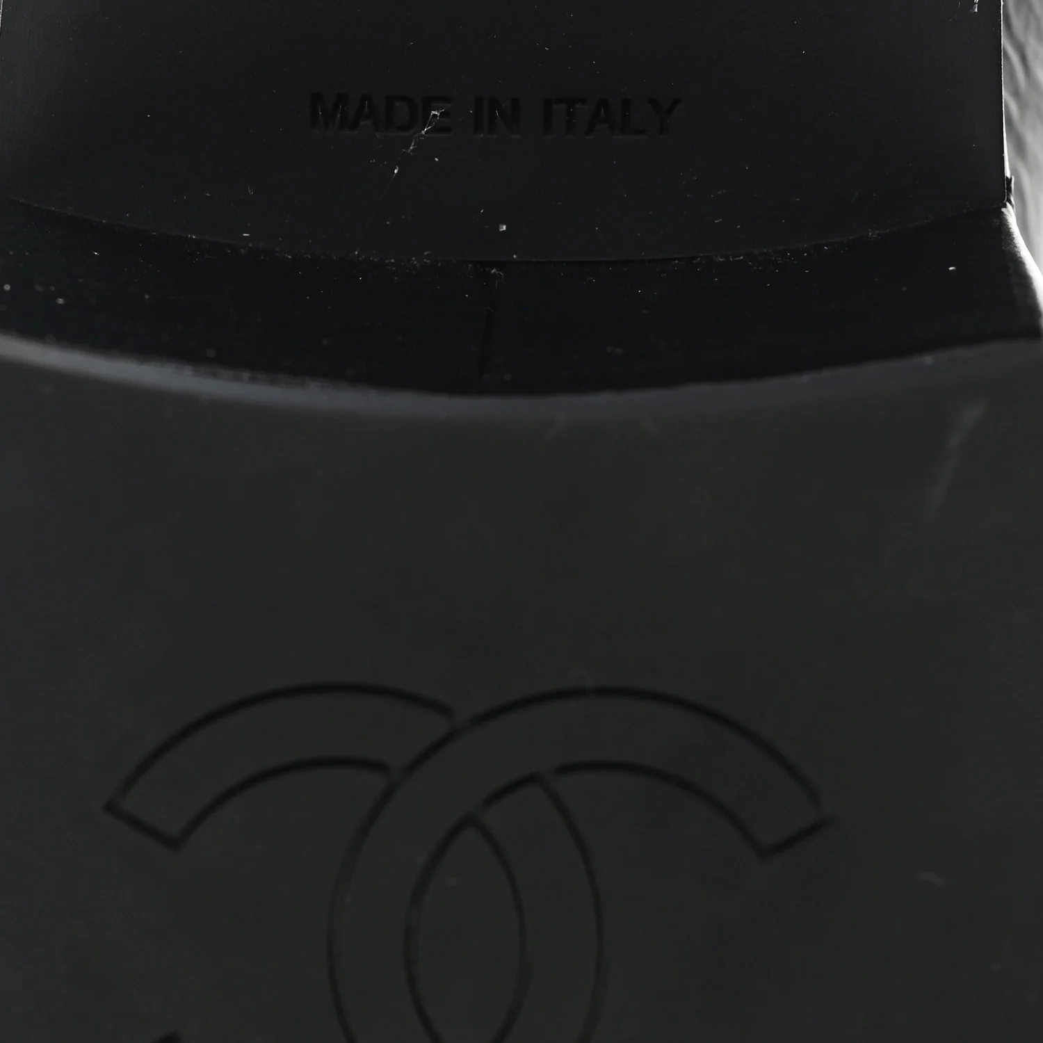 Shiny Calfskin Logo Loafers 36.5 Black - Top Club