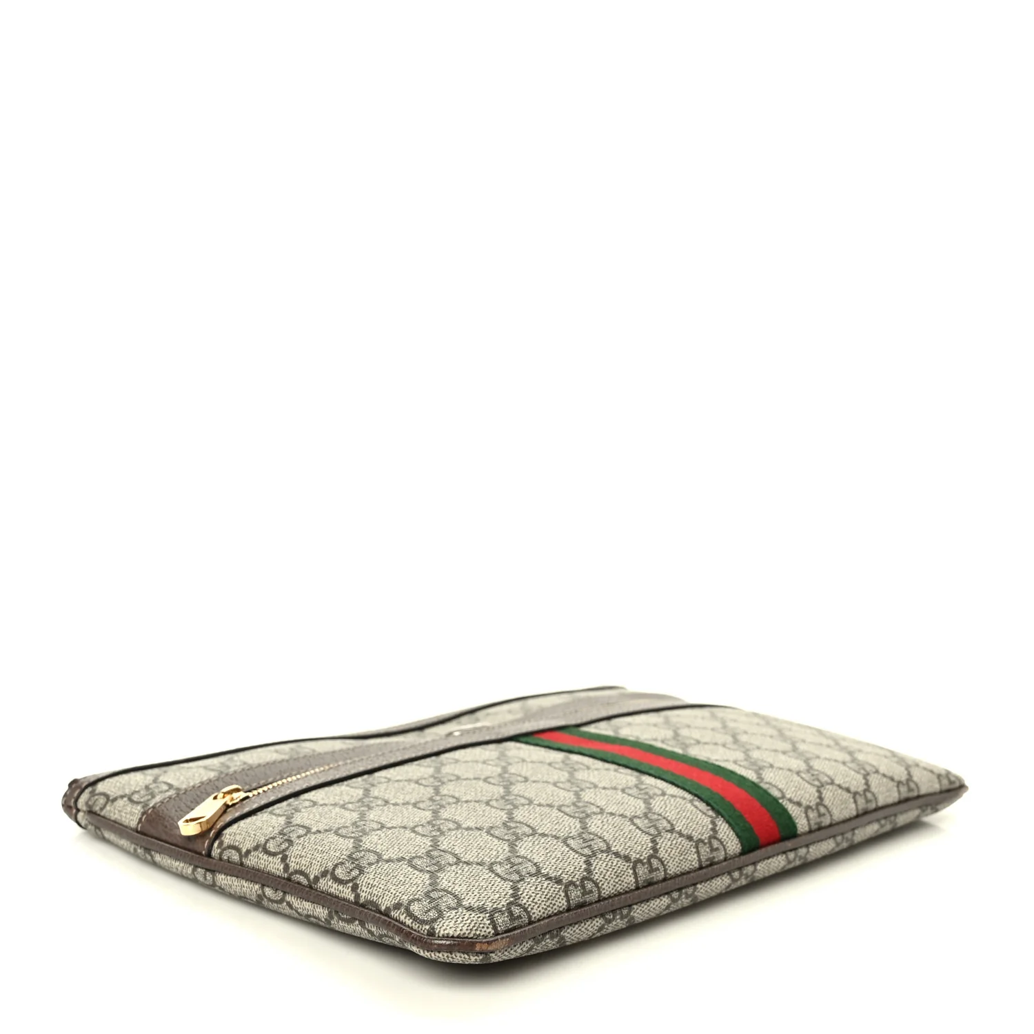 GG Supreme Monogram Large Ophidia Pouch Clutch Brown - Top Club