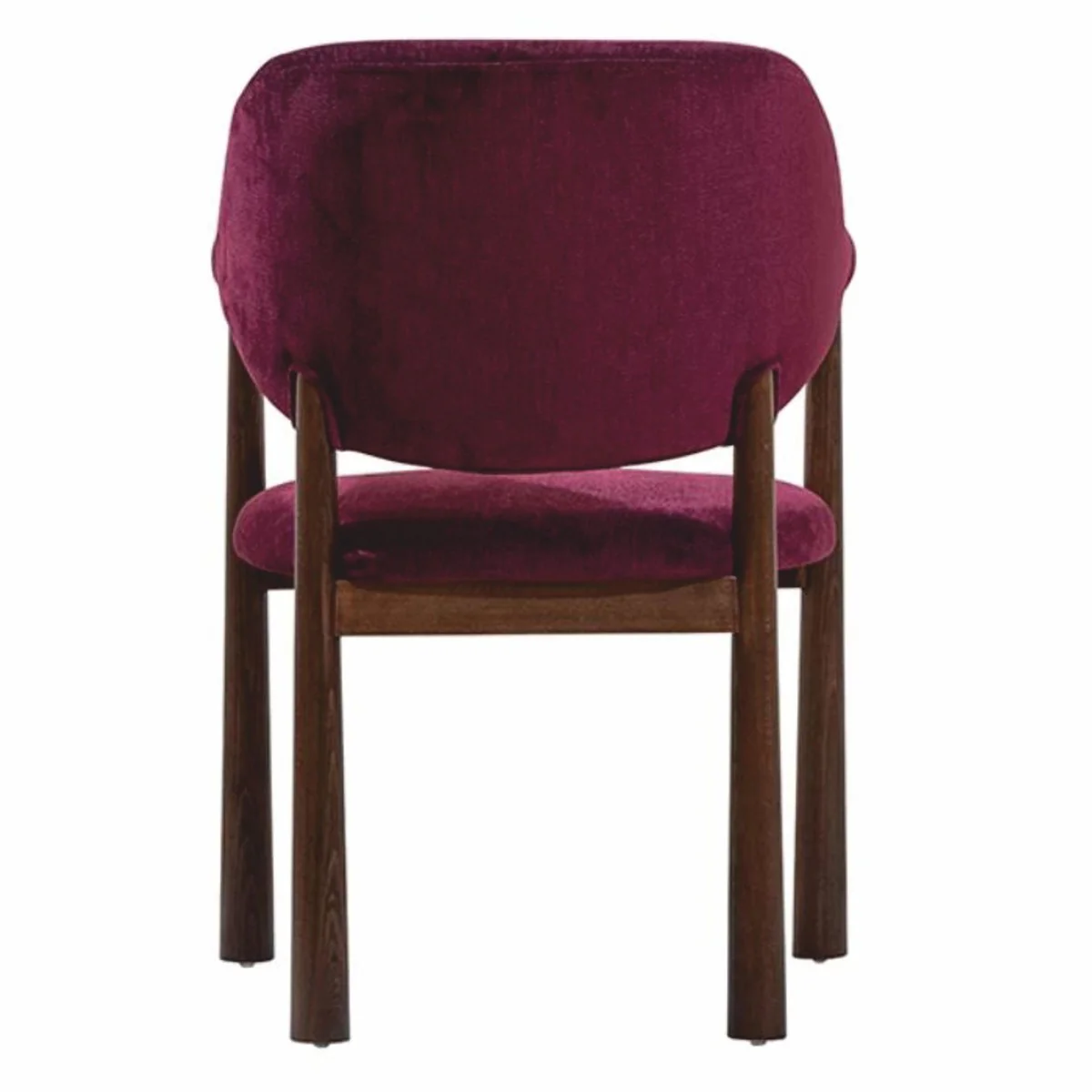 Luxury dining room chair with armrests purple / dark brown H. 87 cm