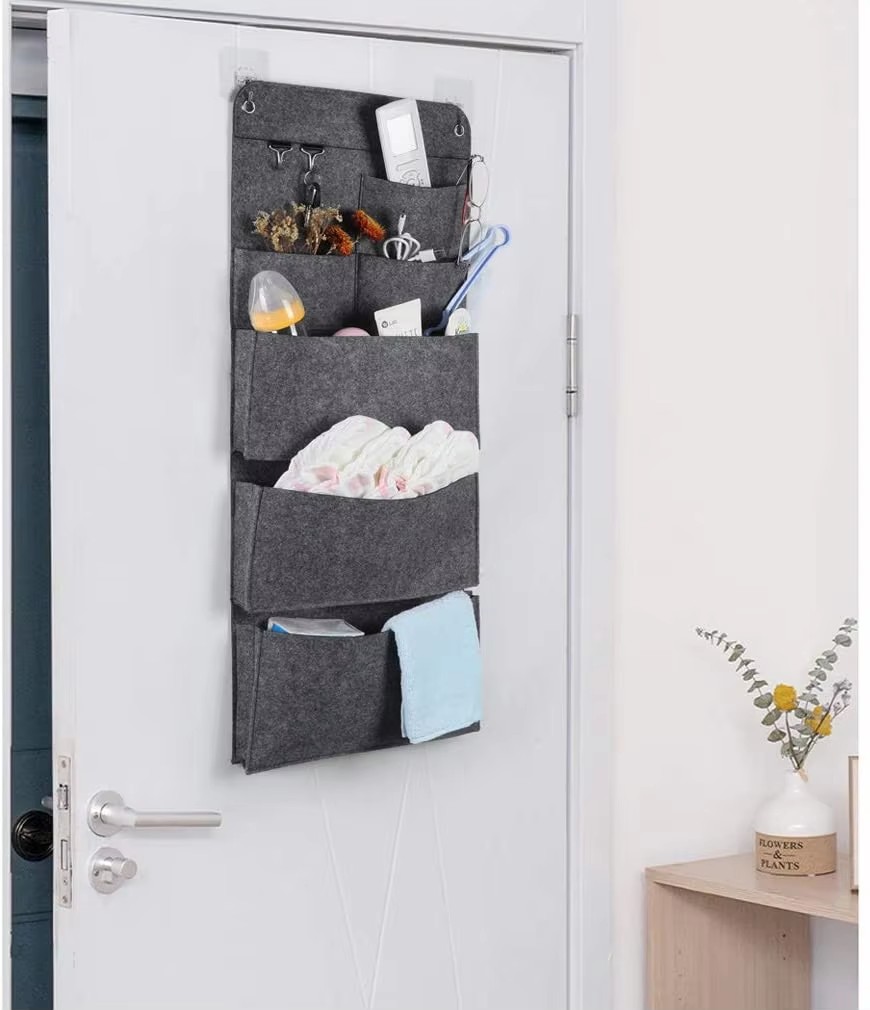 Custom Cascading Wall Hanging Mail Organizer New Design Sturdy Felt Office File Magazine Storage Fabric Bathroom Hanging Holder