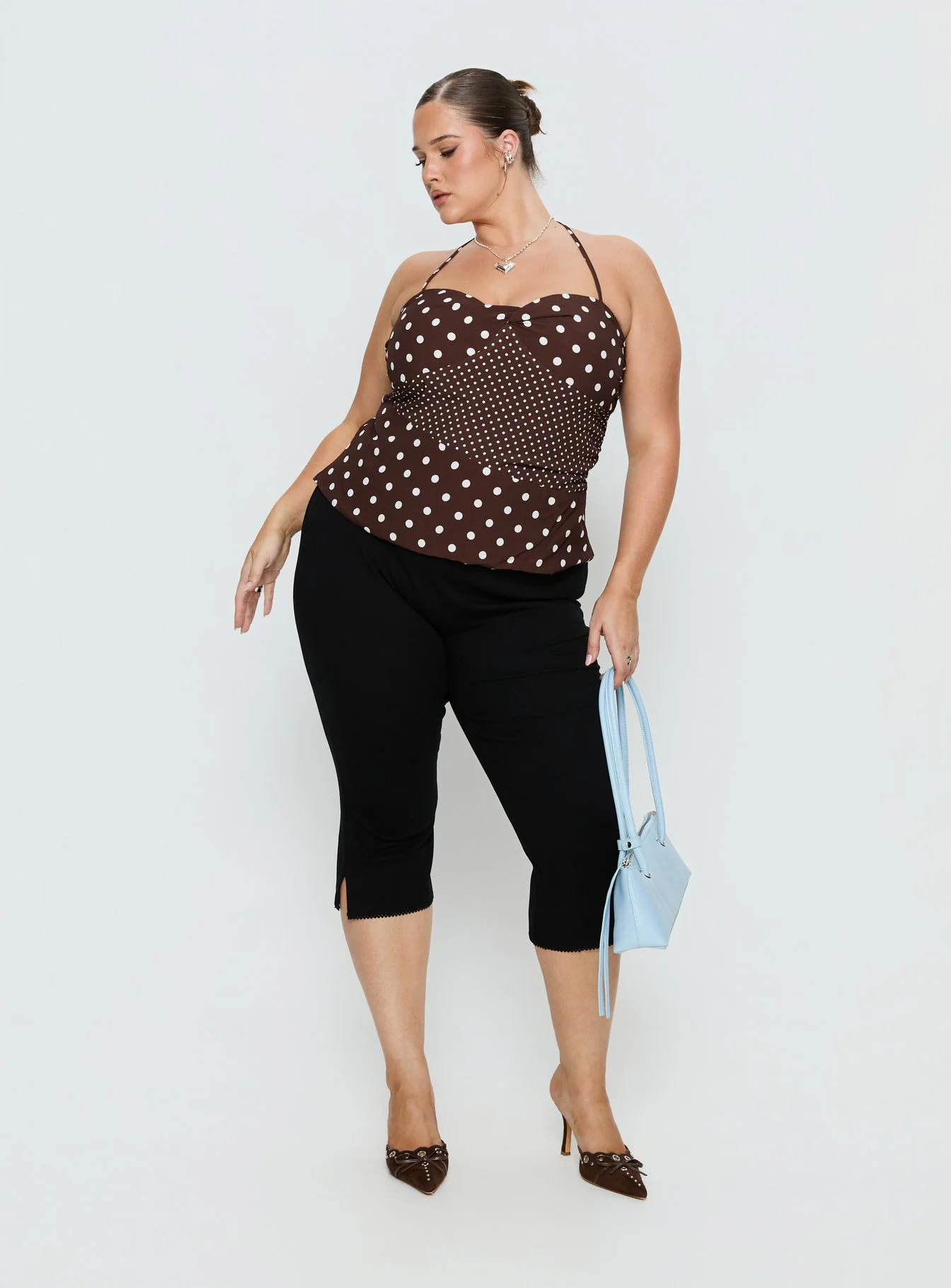 Baseline Rib Capri Pants Black Curve