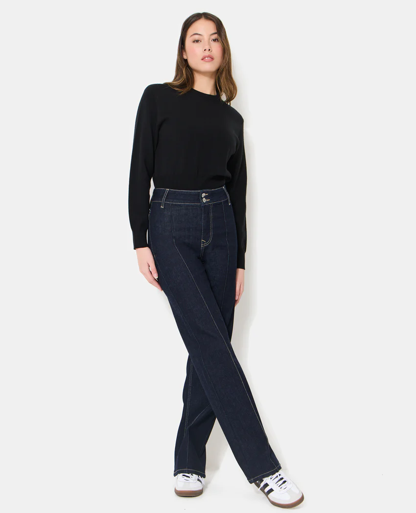 Pimkie Jean straight taille haute avec détails coutures