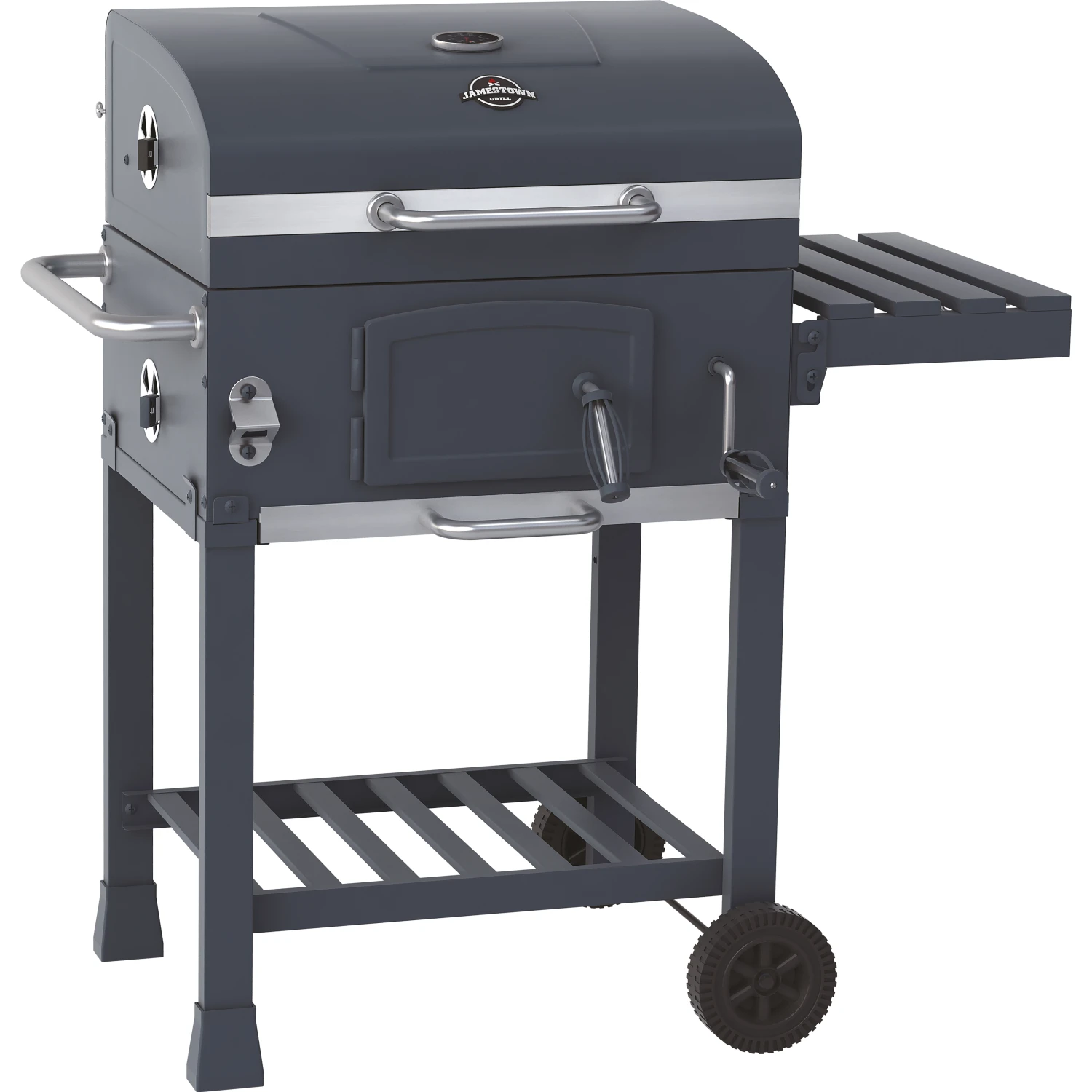 Jamestown-Grill Barbecue a carbonella Jamestown Jaxon nero con coperchio