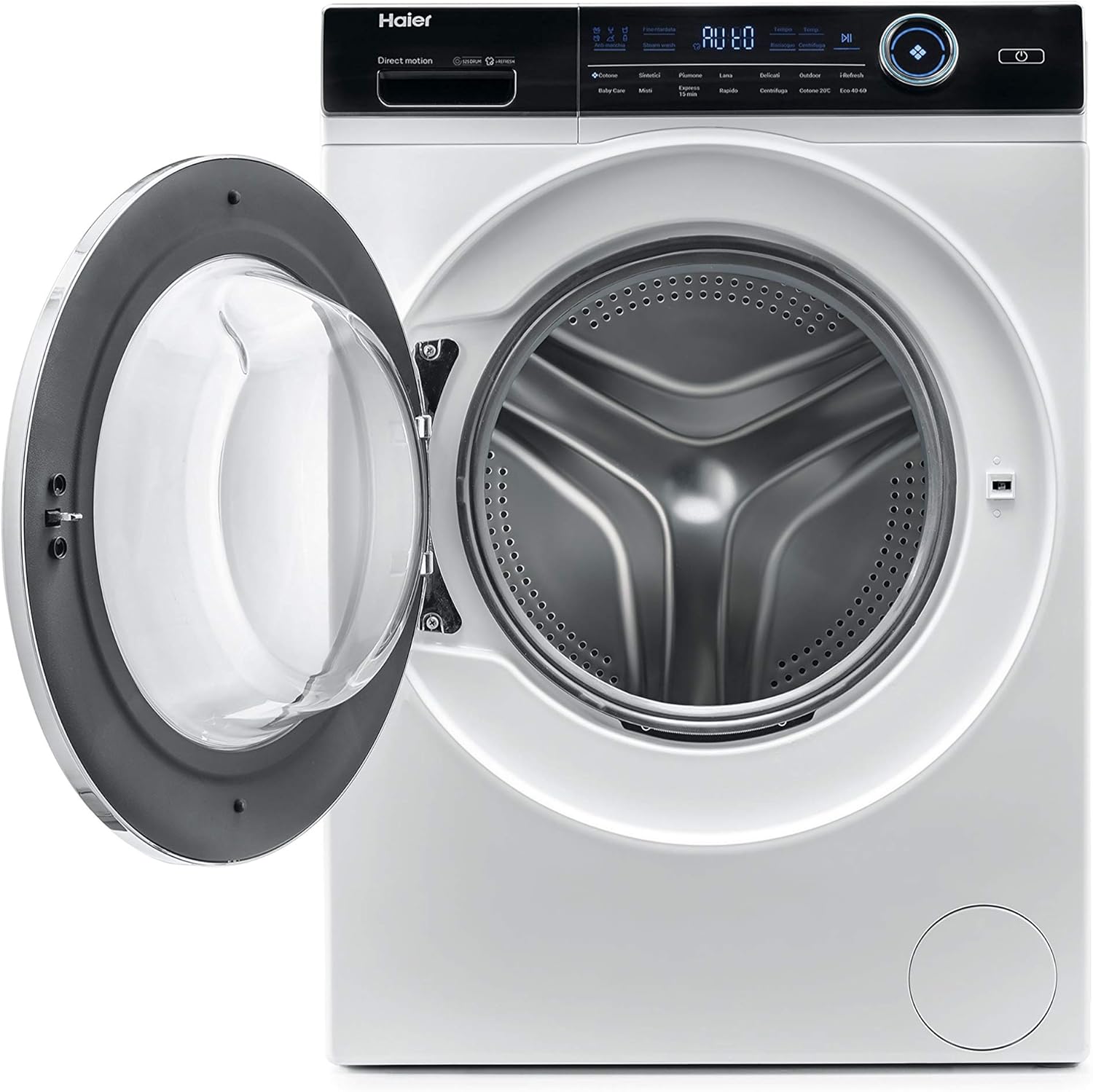 Haier I-Pro Serie 7 Lavatrice Slim 8 Kg, Libera Installazione, Carica Frontale, Classe A, 1400 Giri, 14 Programmi, Motore Direct Motion, Programma Refresh, 60 x 55 x 85 cm, Bianca - HW80-B14979