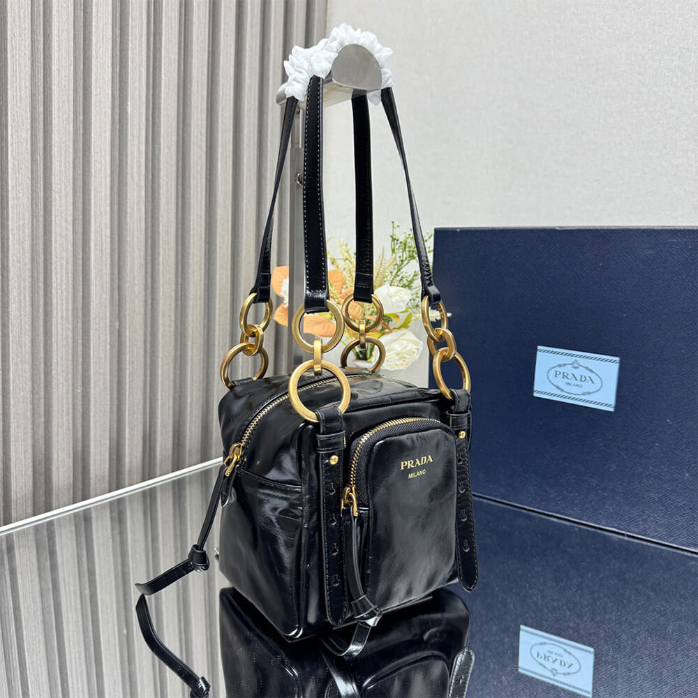 Prada Dangle leather top-handle mini-bag(HIGH-END GRADE) - Top Club