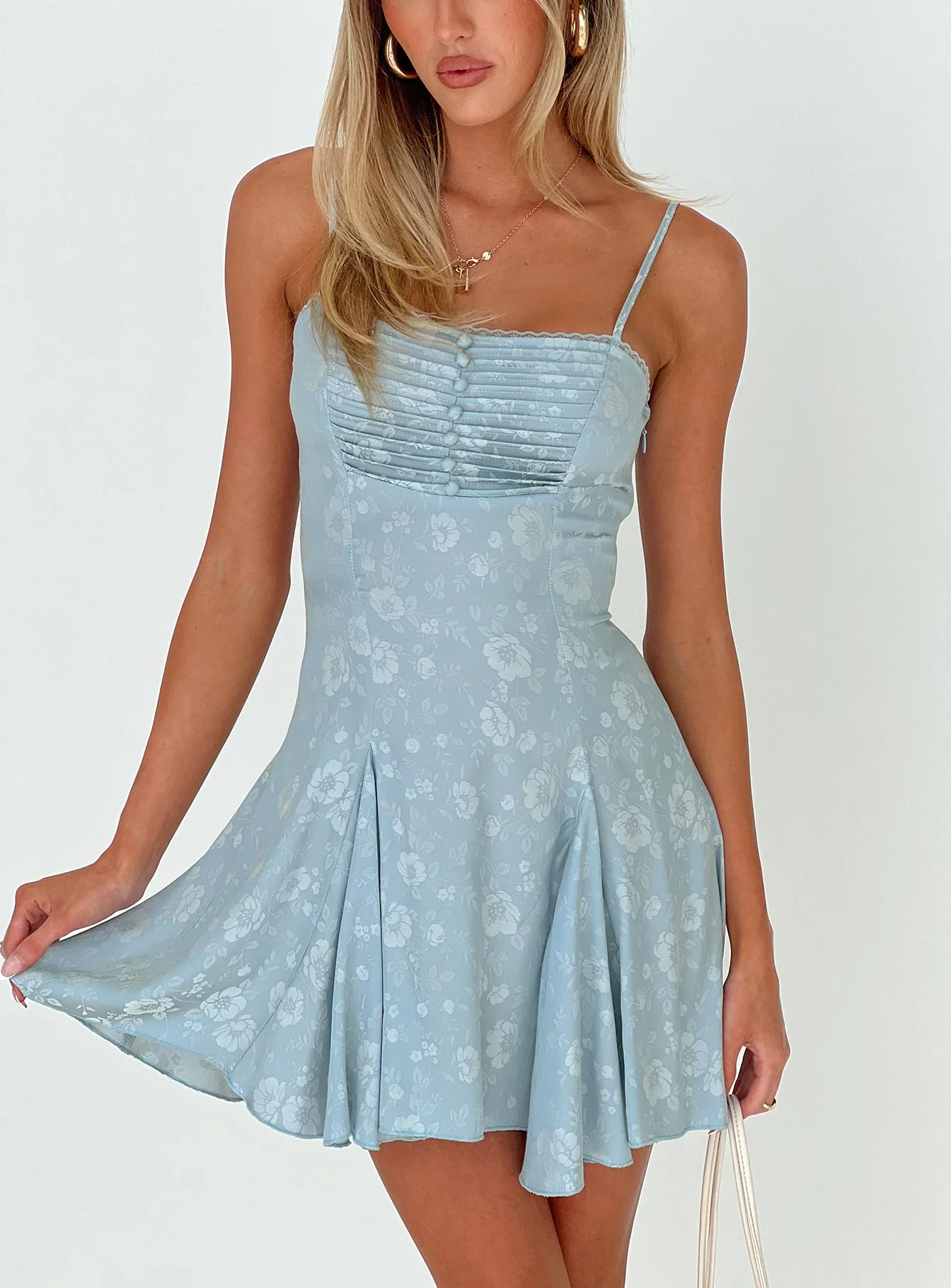 Bluebird Jacquard Mini Dress Blue