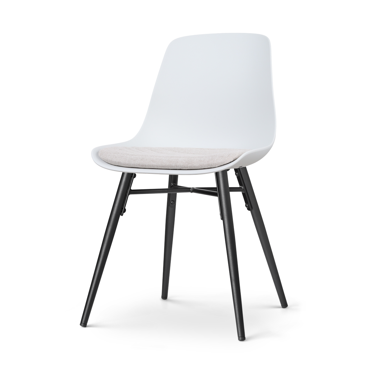 Nena-Liv witte zitting en beige kussen