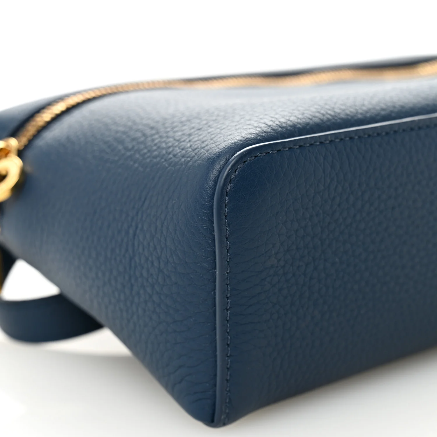 Grained Calfskin L19 Extra Pocket Pouch Navy Blue - Top Club