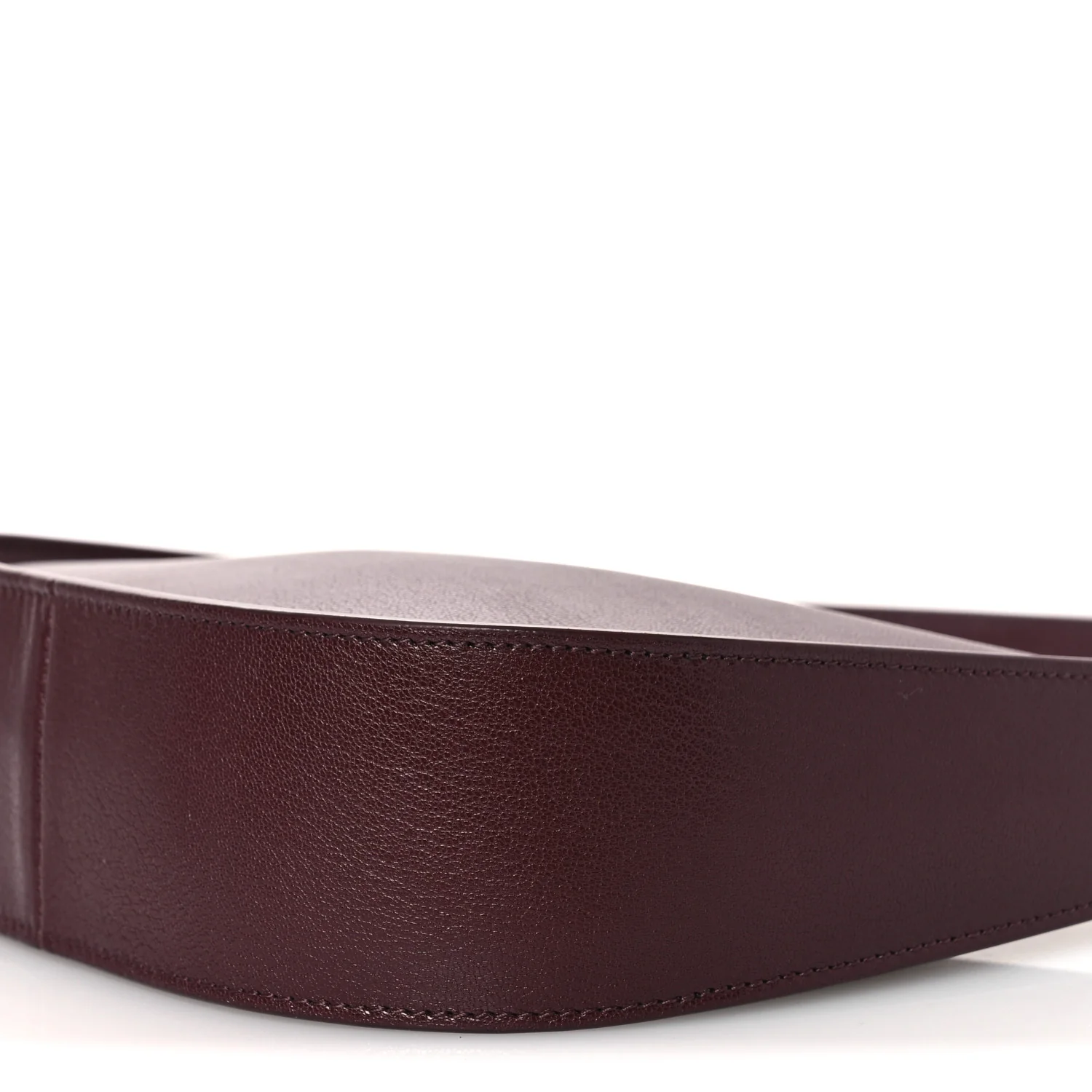Grained Calfskin Half Moon Shoulder Bag Raisin - Top Club