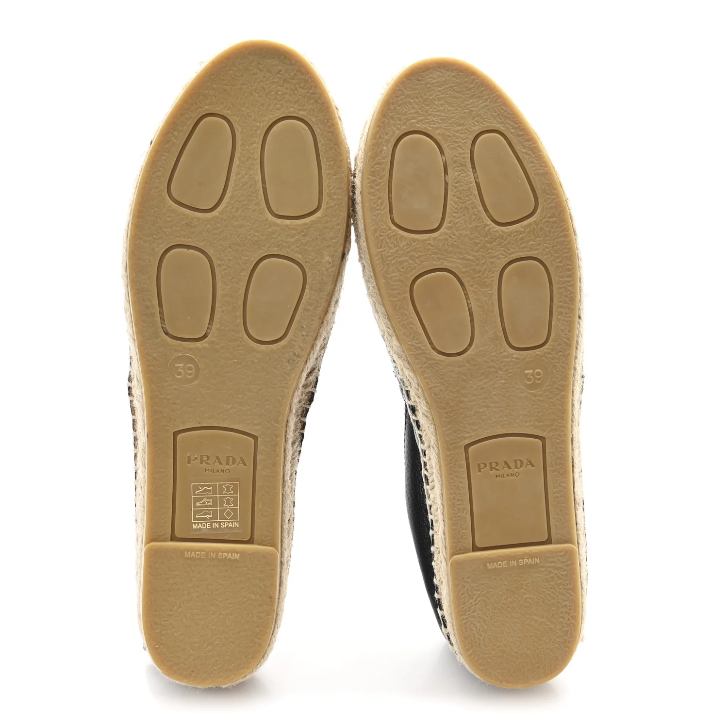Nappa Embroidered Logo 20mm Espadrilles 39 Black - Top Club