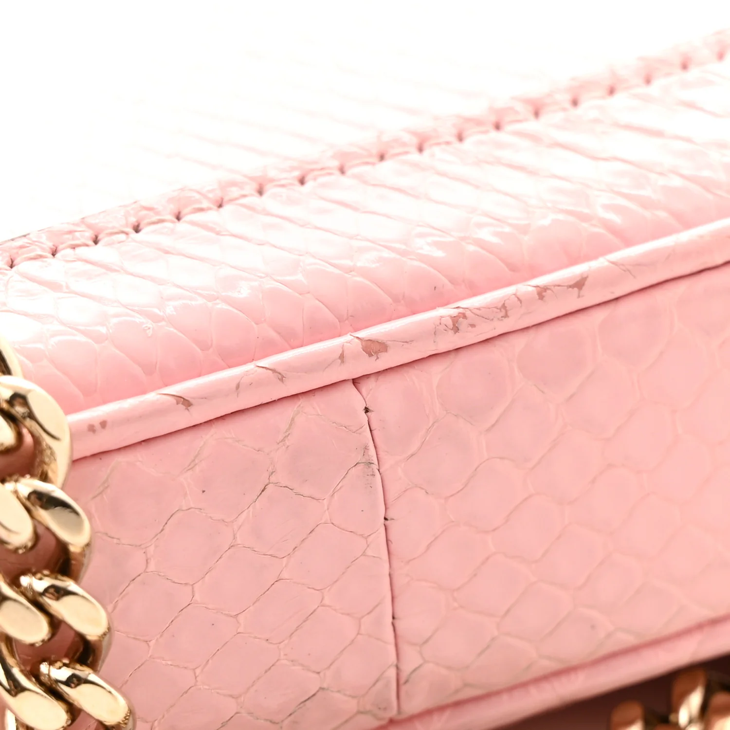 Snakeskin Mini Jackie Notte Bag Pink - Top Club