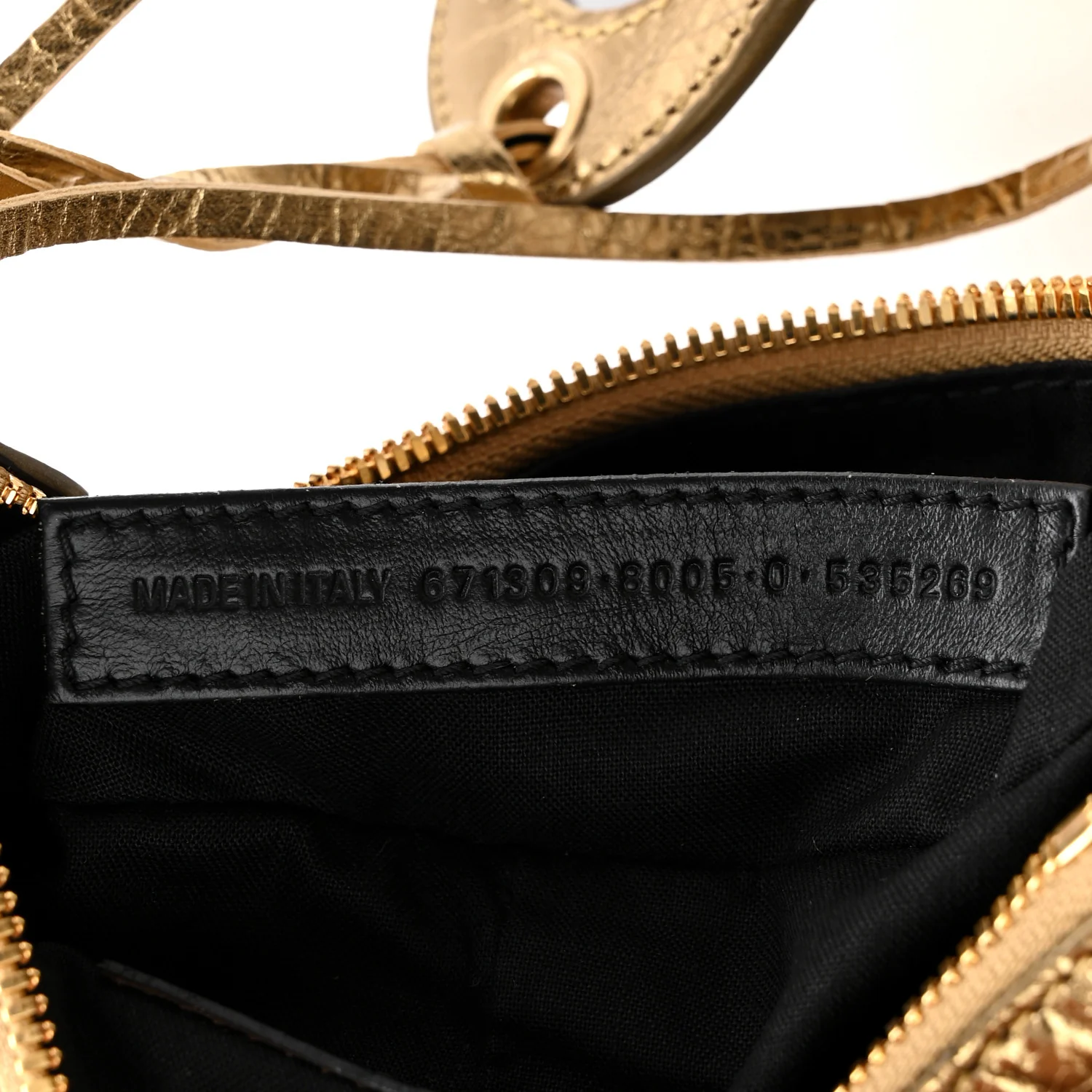 Metallic Agneau Arena Le Cagole Shoulder Bag XS Gold - Top Club