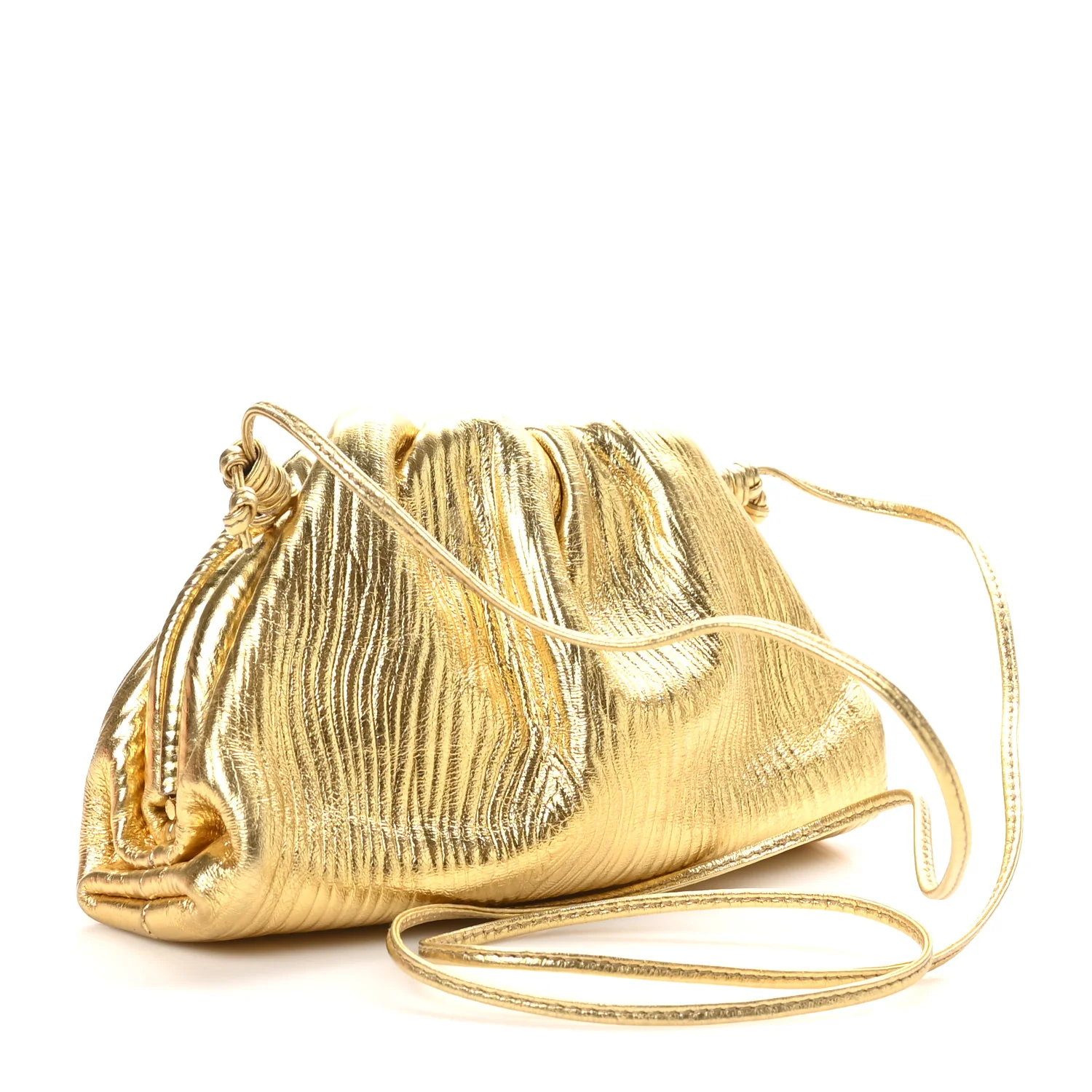 Metallic Bark Calfskin The Mini Pouch Gold - Top Club