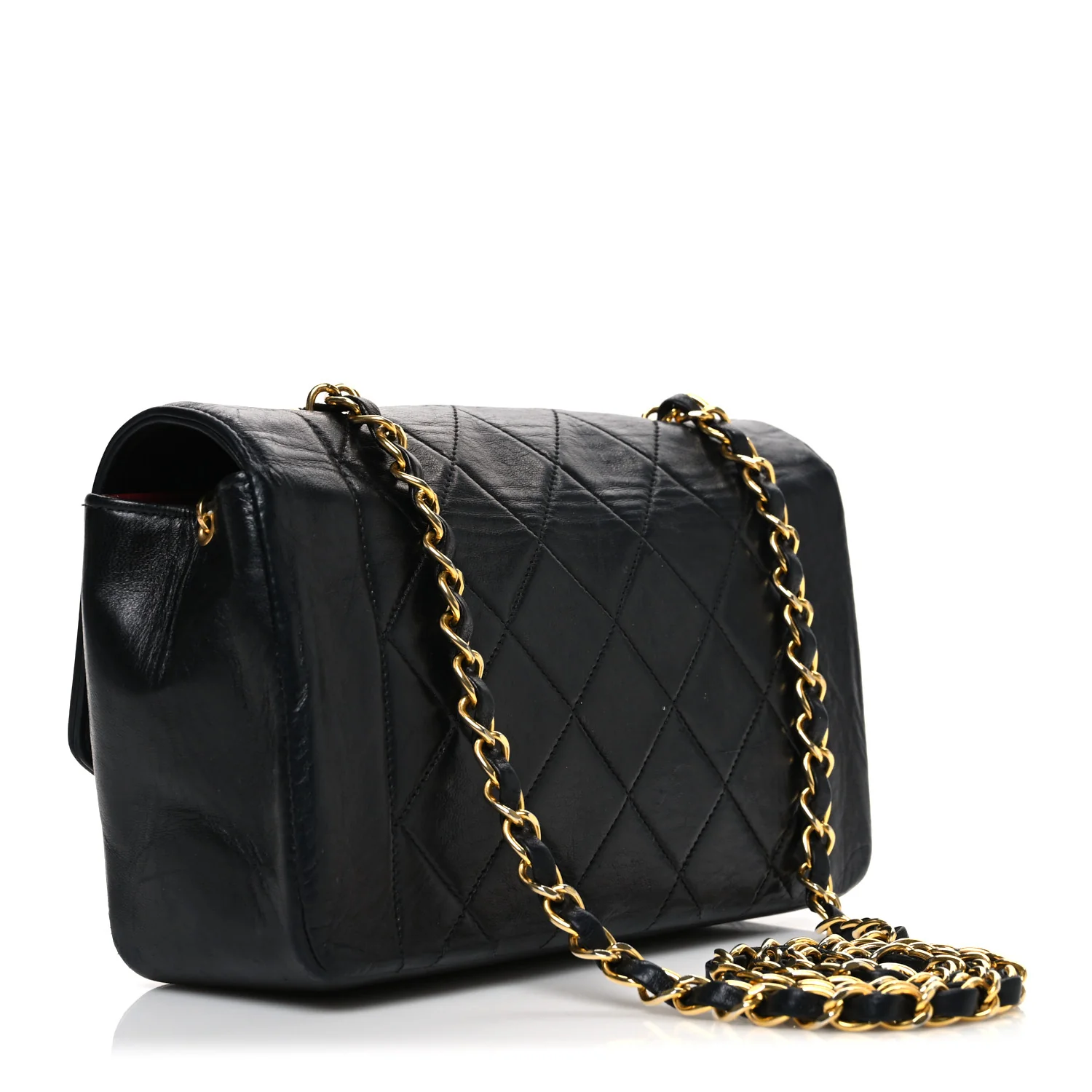 Lambskin Quilted Small Single Flap Black - Top Club