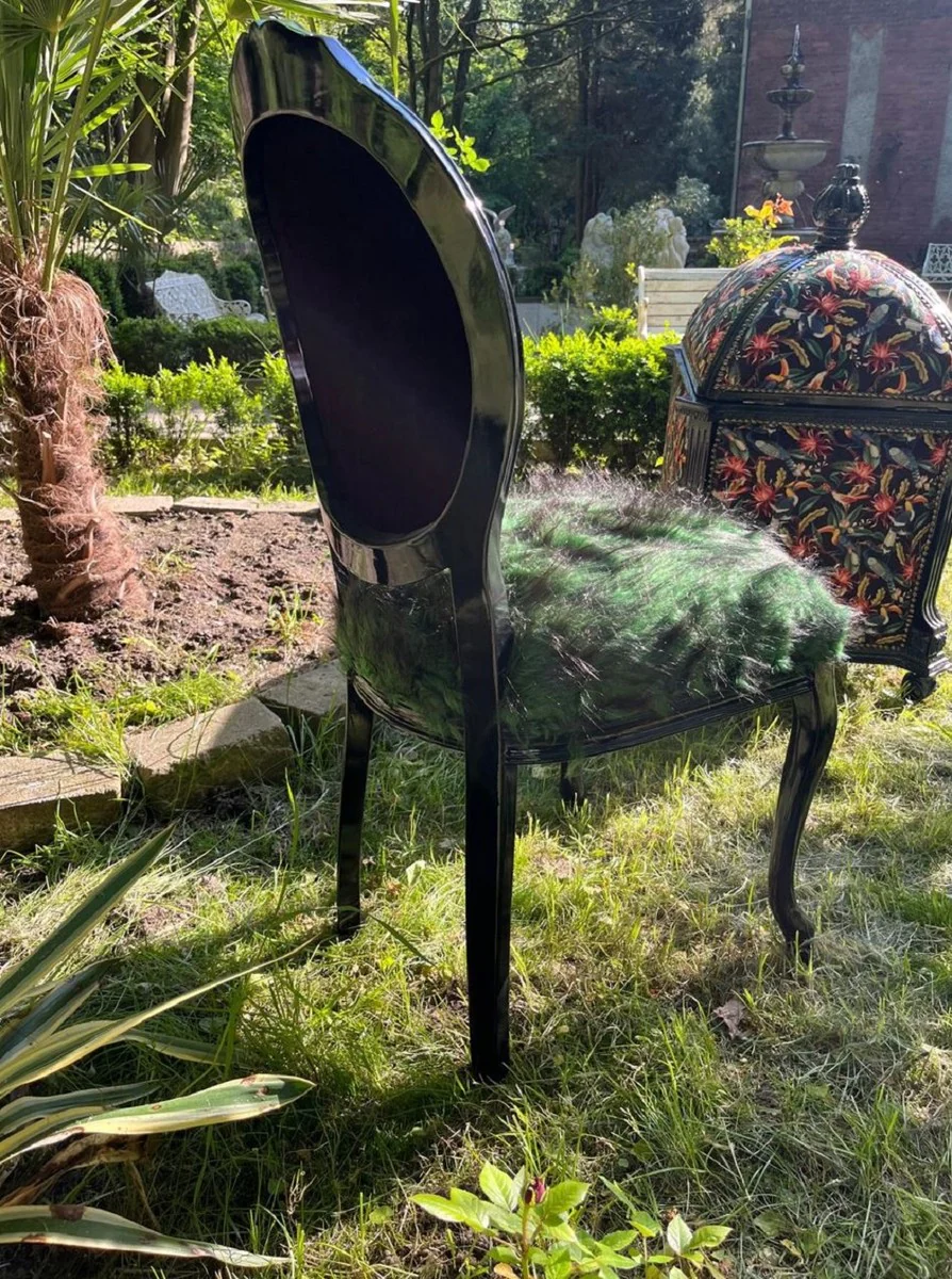 Pompöös by Luxury Baroque Faux Fur Dining Room Chair Jungle - designed by Harald Glööckler