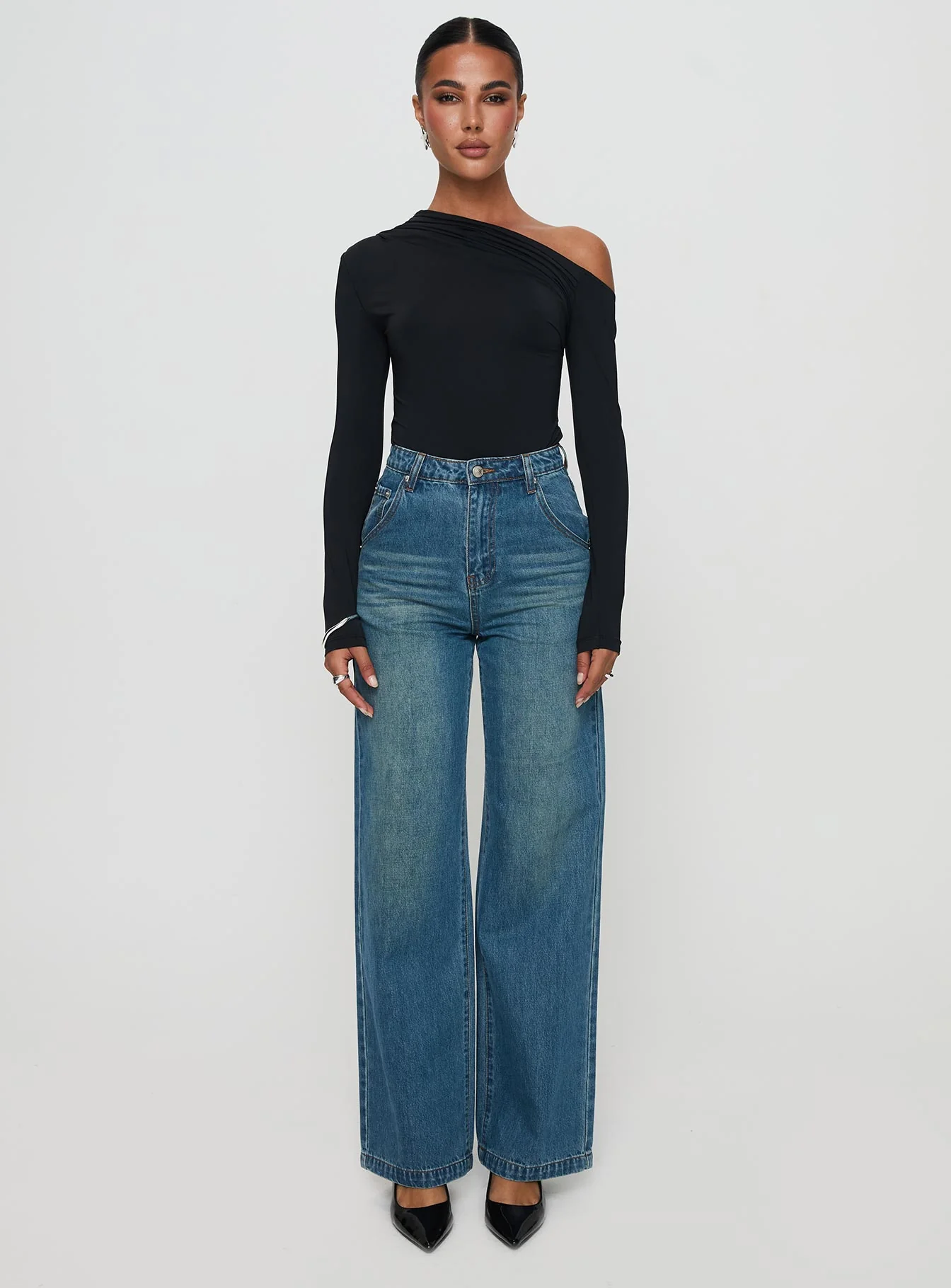 Antilles One Shoulder Bodysuit Black