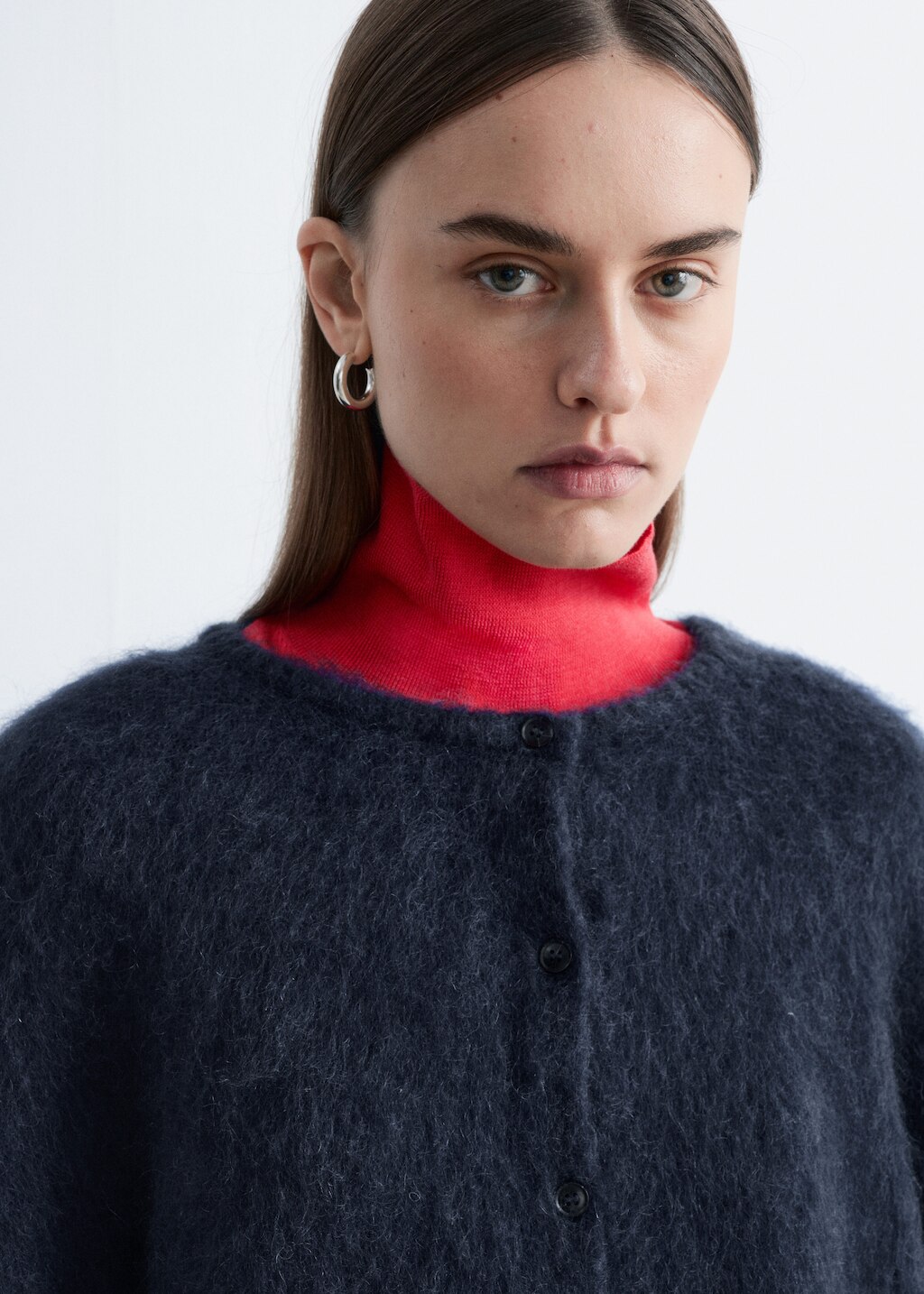 & Other Stories BRUSHED MOHAIR-BLEND CARDIGAN