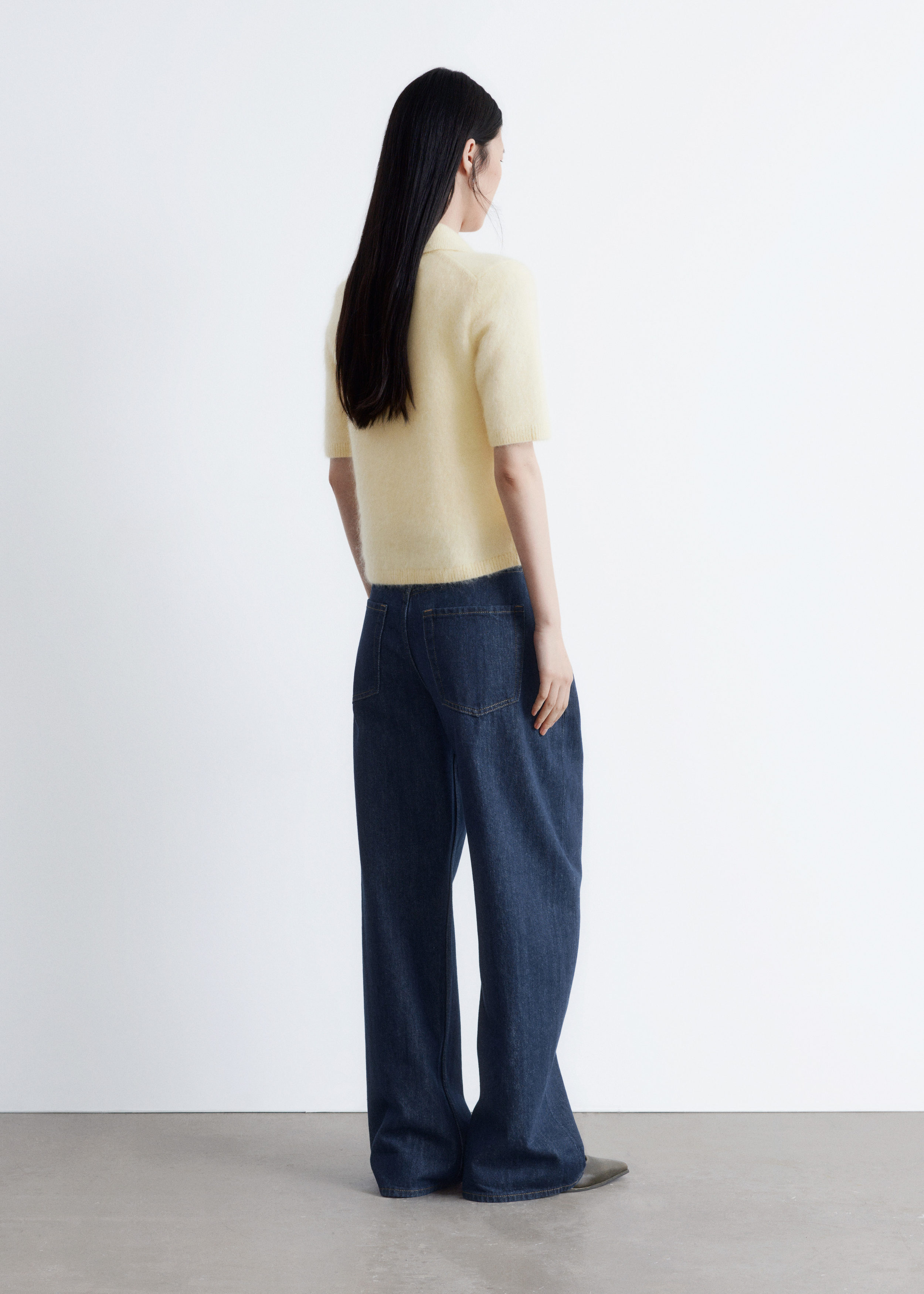 & Other Stories BRUSHED KNIT POLO T-SHIRT
