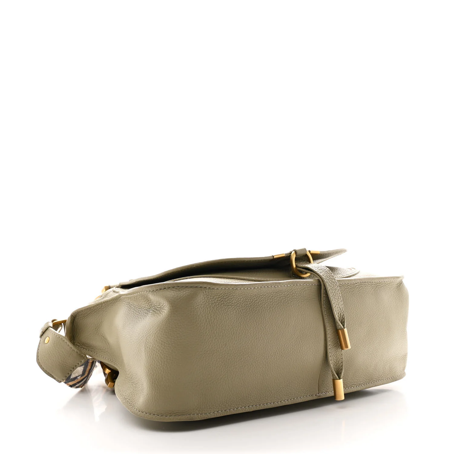 Calfskin Braided Medium Marcie Double Carry Slate Green - Top Club