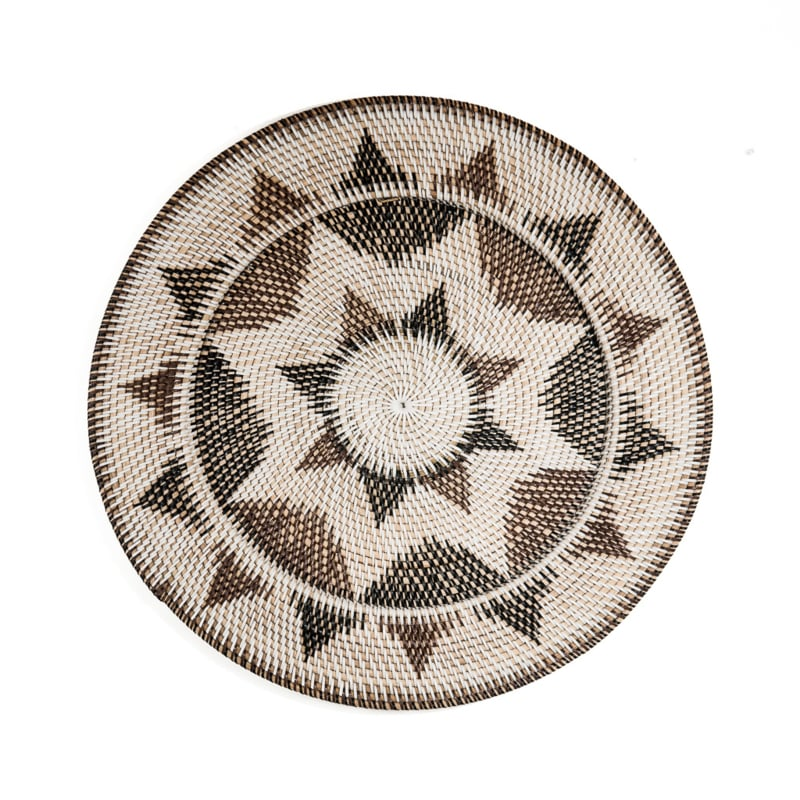 Rotan wandbord Pelat decor XL Ø60cm