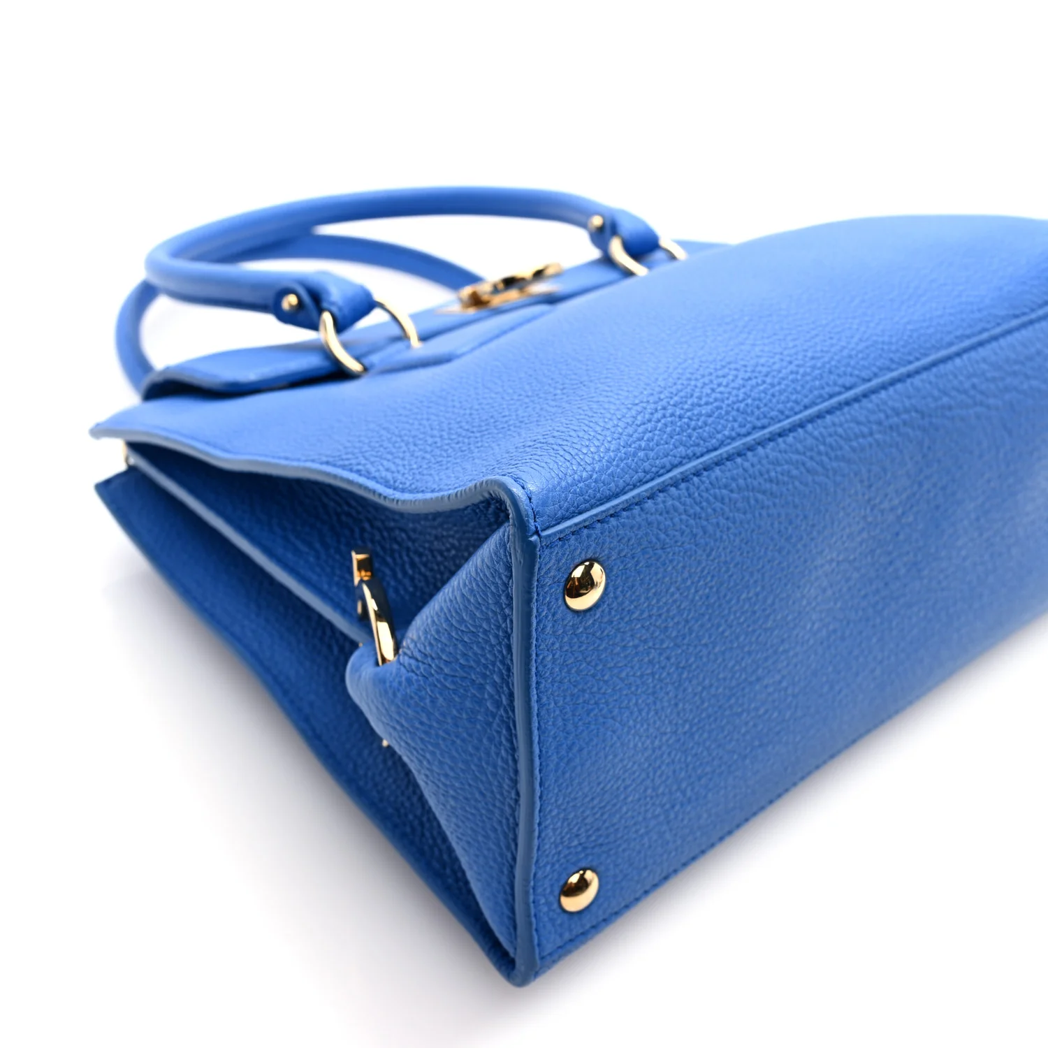 Calfskin Lotty Satchel Bleu Indien - Top Club