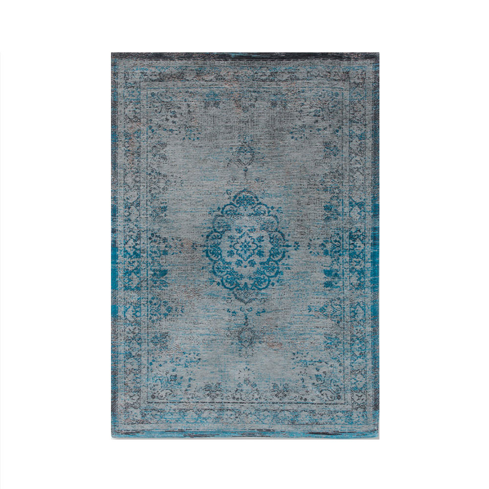 Louis de Poortere Vloerkleed - Fading World Grey Turquoise 8255 - 170 x 240 cm
