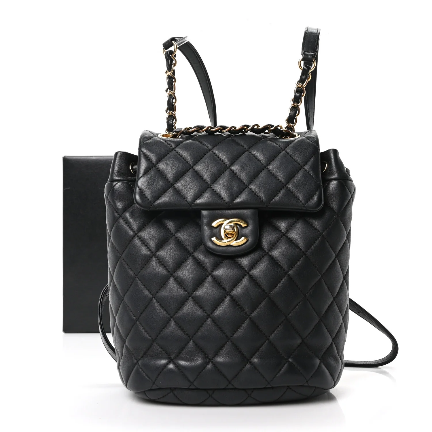 Calfskin Quilted Mini Urban Spirit Backpack Black - Top Club