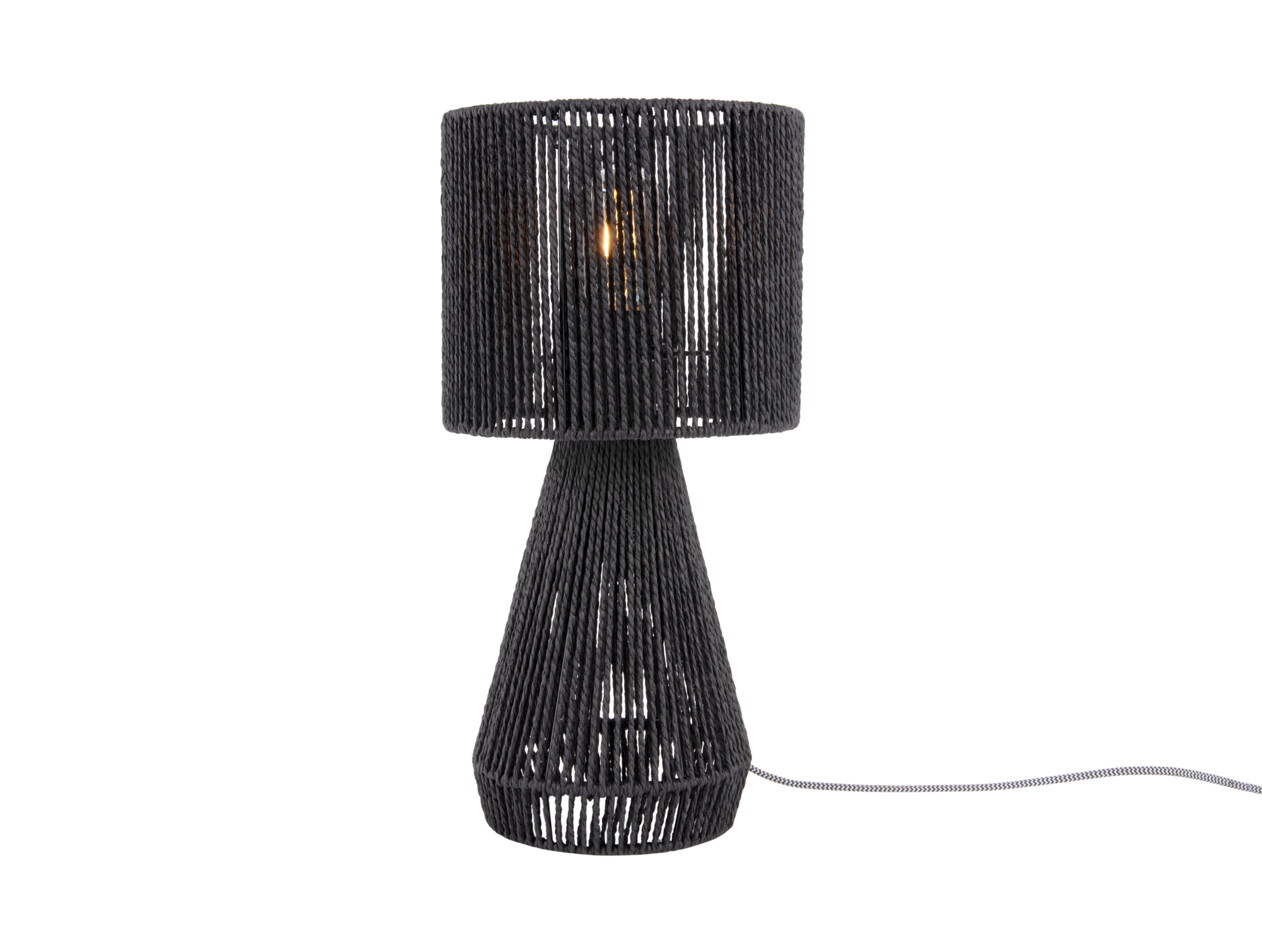 Table lamp Forma cone paper rope black