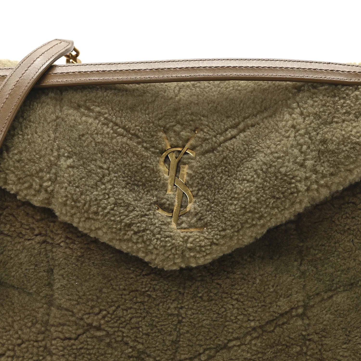 Shearling Quilted Small Loulou Monogram Chain Satchel Cinnamon - Top Club