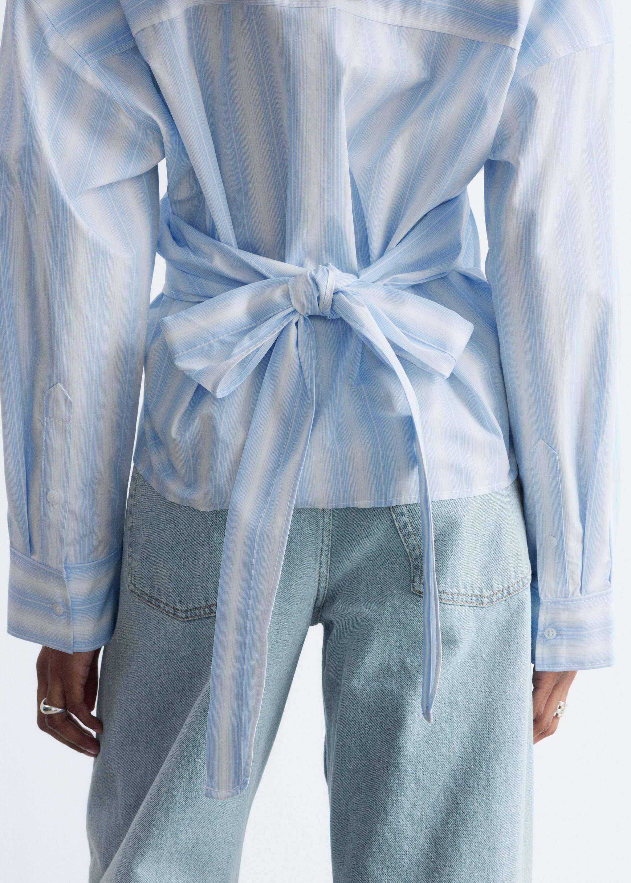 & Other Stories TIE-WAIST COTTON SHIRT